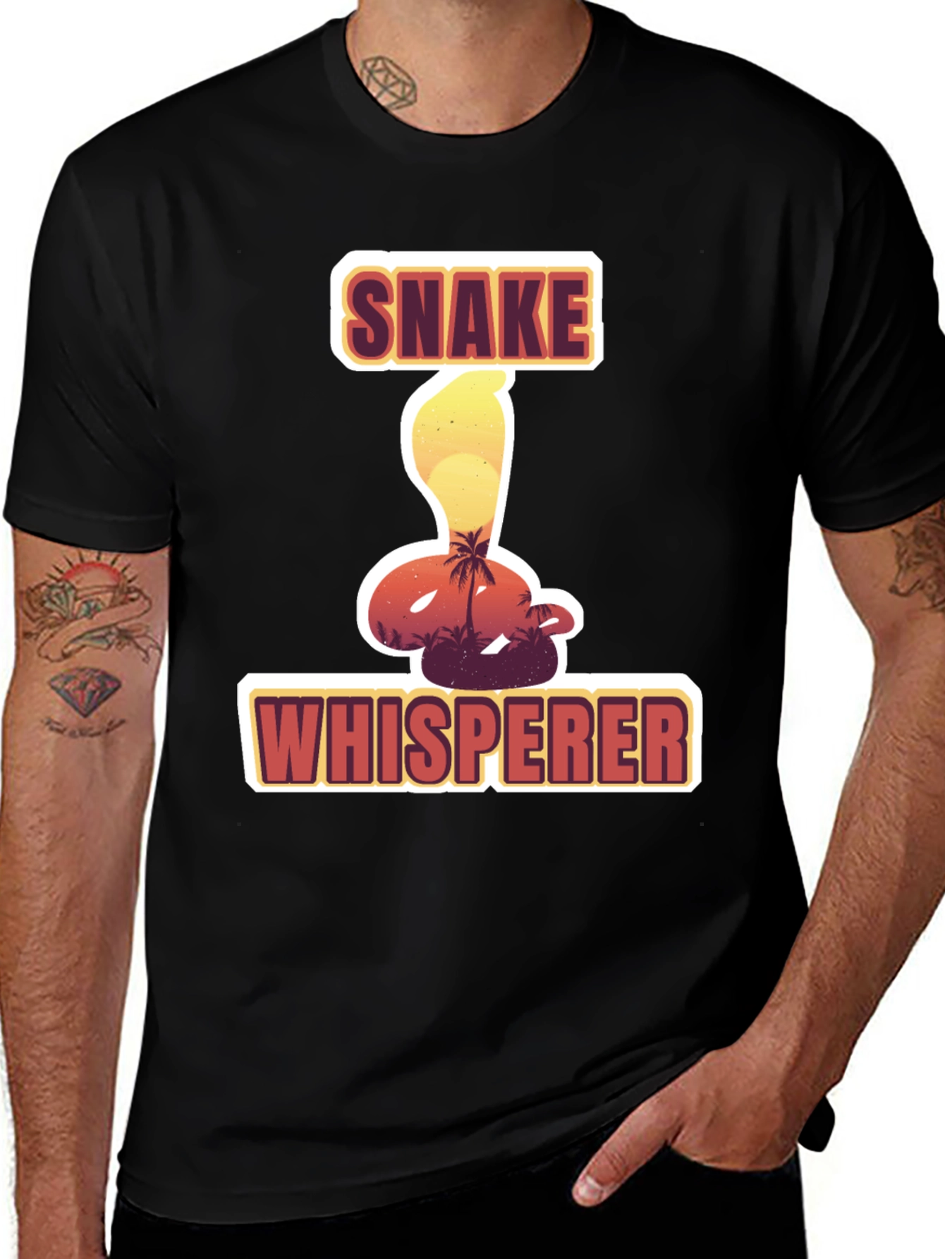 Variant 5 of Snake Whisperer Graphic T-Shirt - Cobra Silhouette