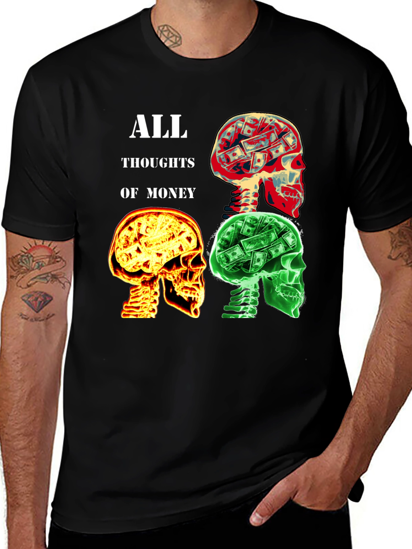 Variant 16 of Money Minded Graphic T-Shirt - All Thoughts Of Money