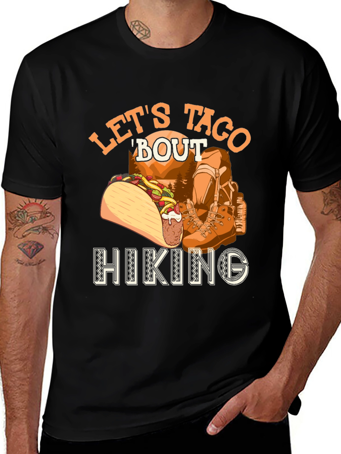 Variant 18 of Let's Taco 'Bout Hiking T-Shirt