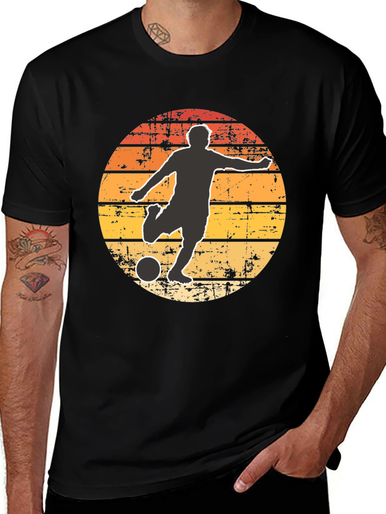 Variant 27 of Retro Soccer Player Graphic T-Shirt