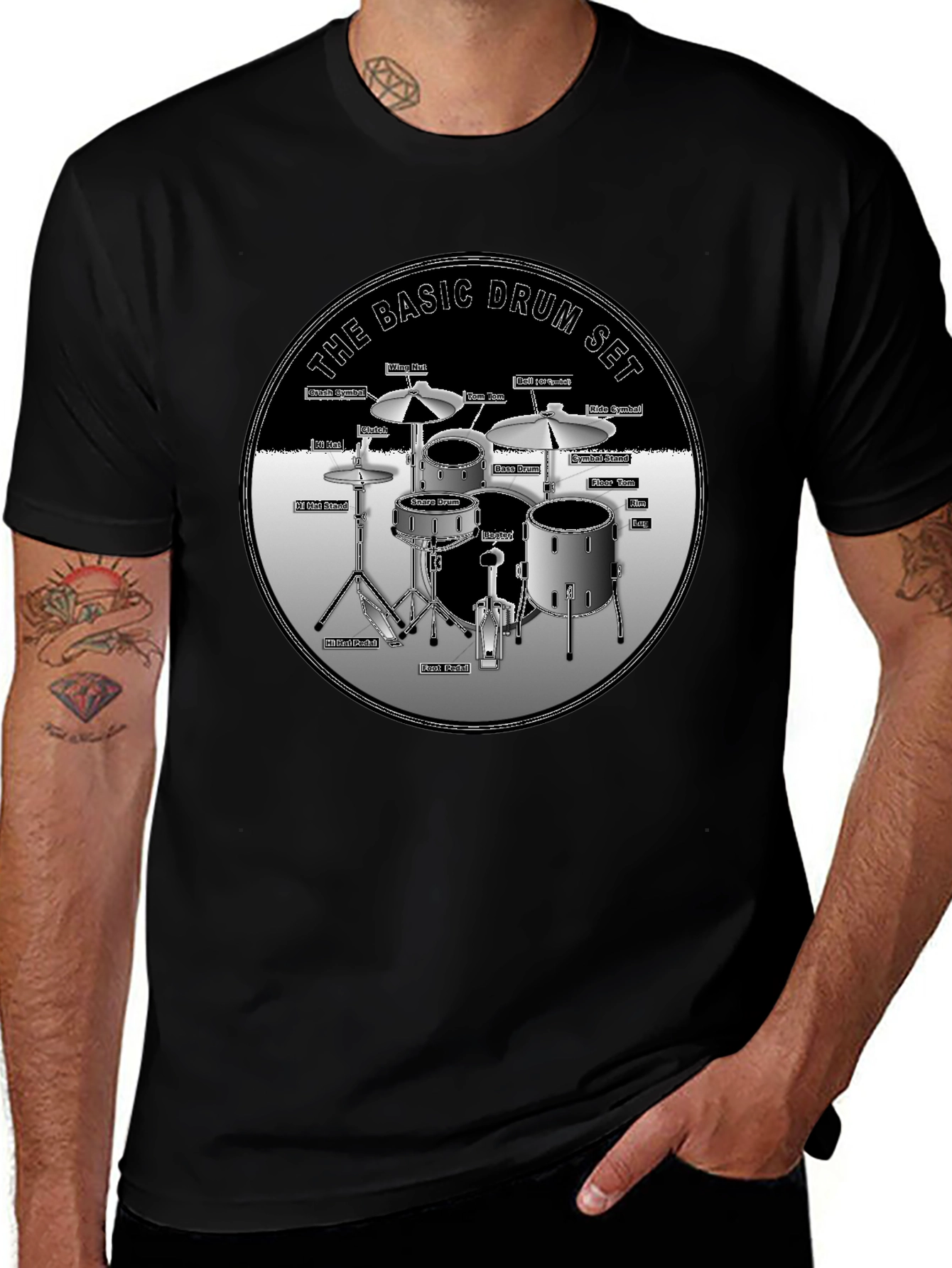Variant 14 of Basic Drum Set T-Shirt - Musician Gift