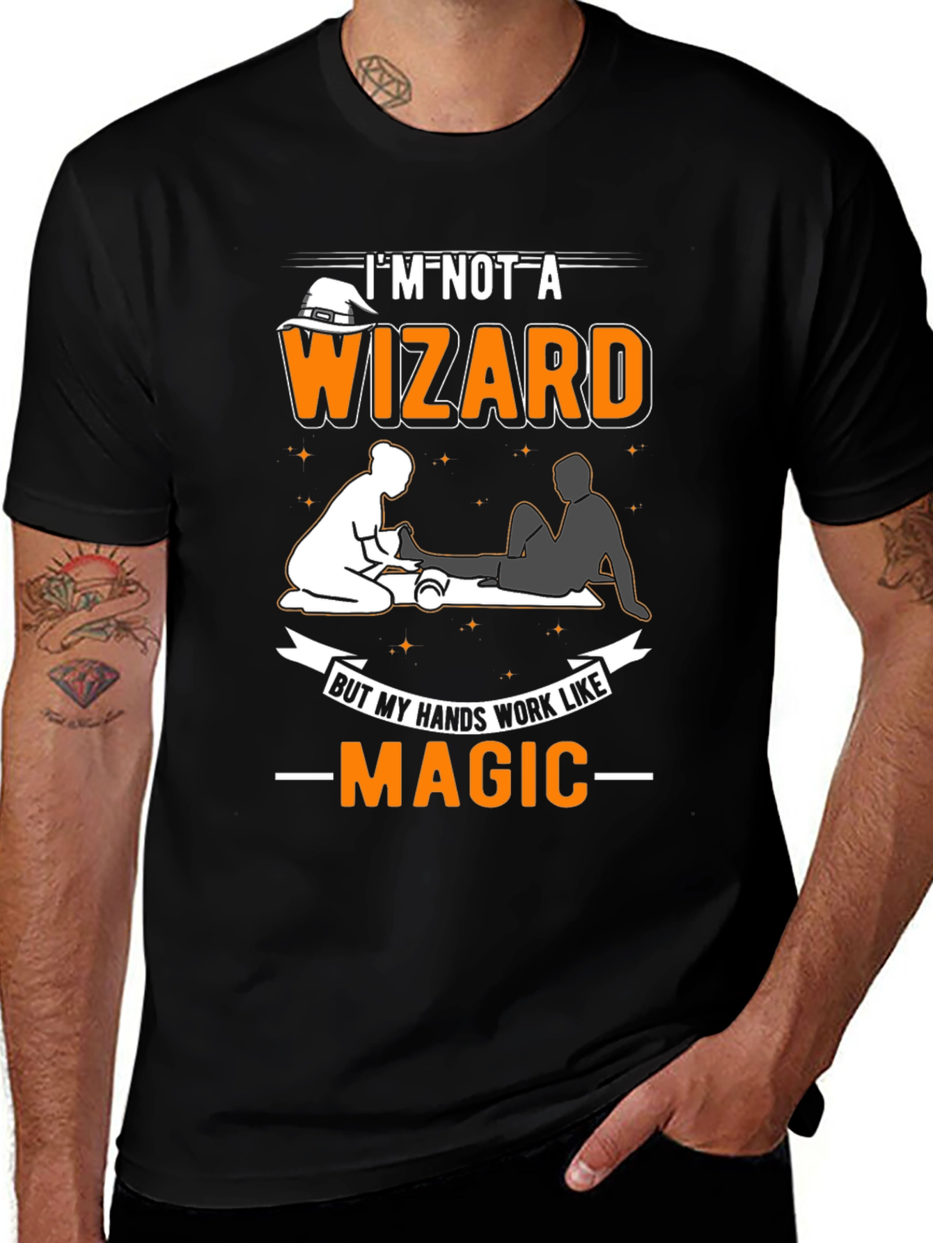 Variant 6 of I'm Not A Wizard Massage Therapist T-Shirt