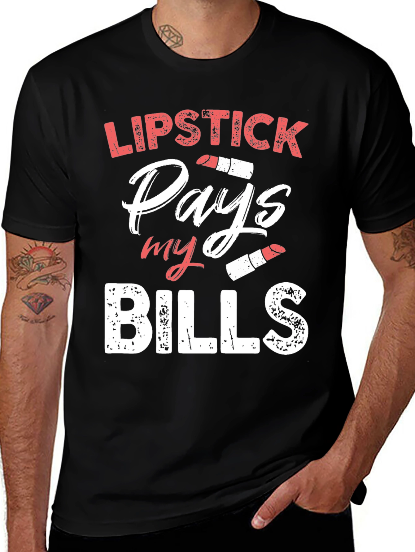 Variant 11 of Lipstick Pays My Bills T-Shirt