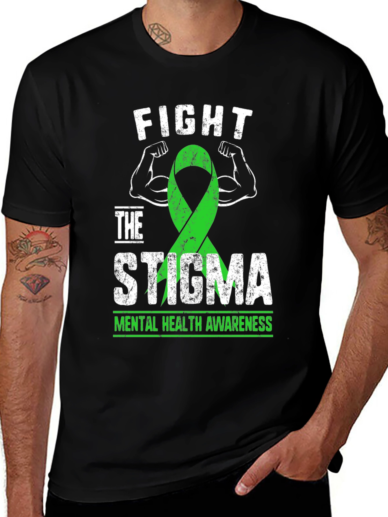 Variant 15 of Fight The Stigma Mental Health Awareness T-Shirt
