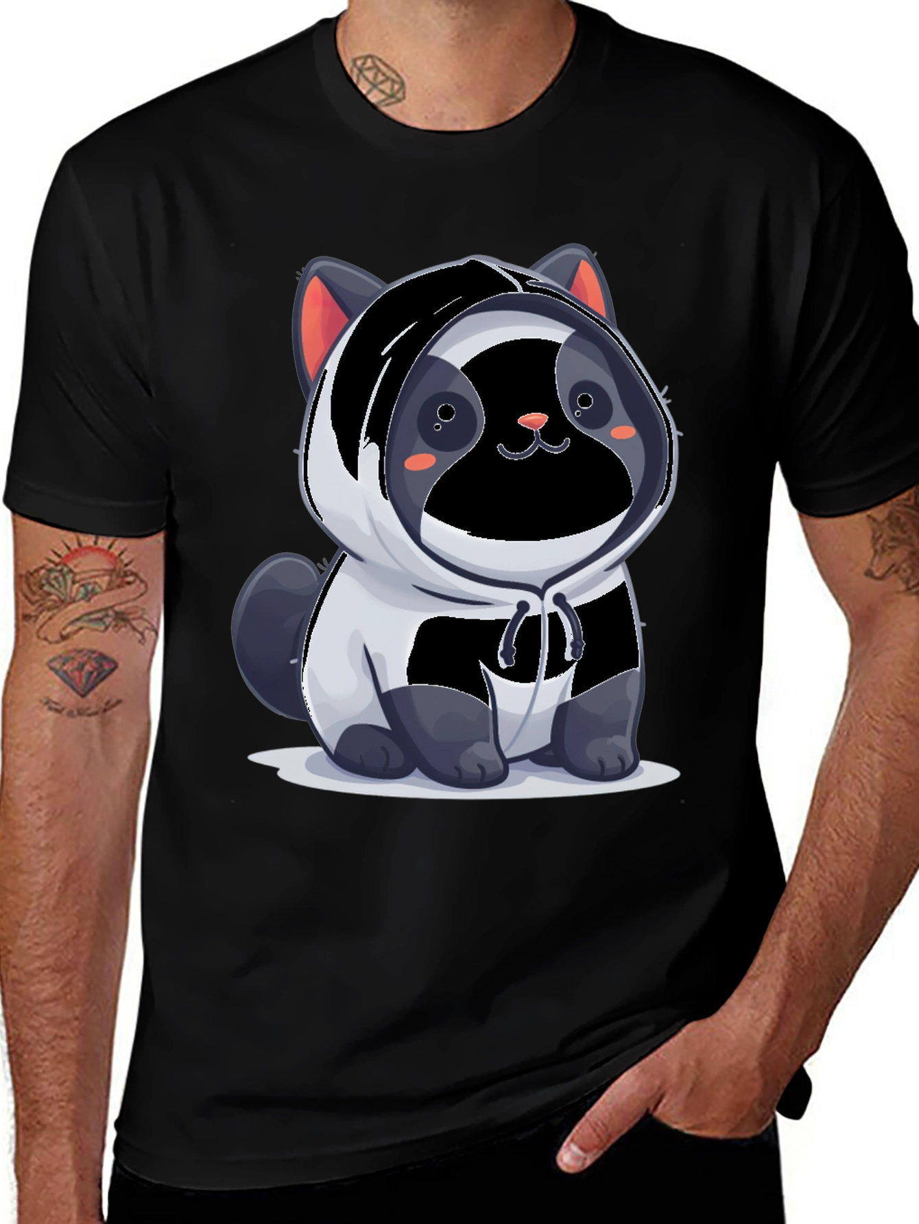 Variant 21 of Cute Panda Cat Hoodie T-Shirt