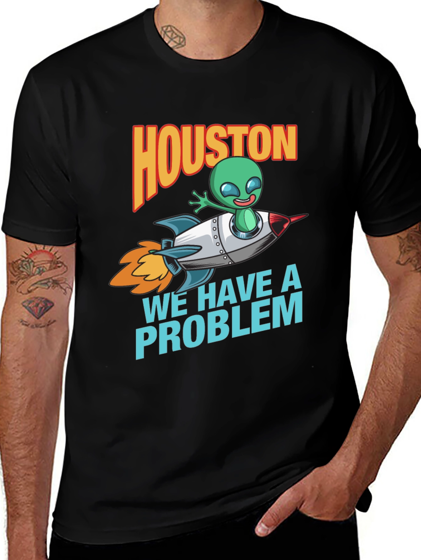 Houston We Have a Problem Alien Graphic Tee
