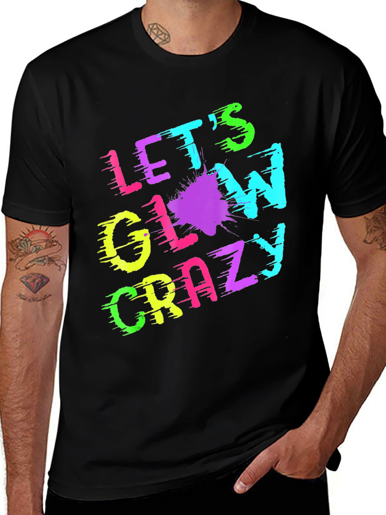 Variant 28 of Let's Glow Crazy T-Shirt - Neon Print