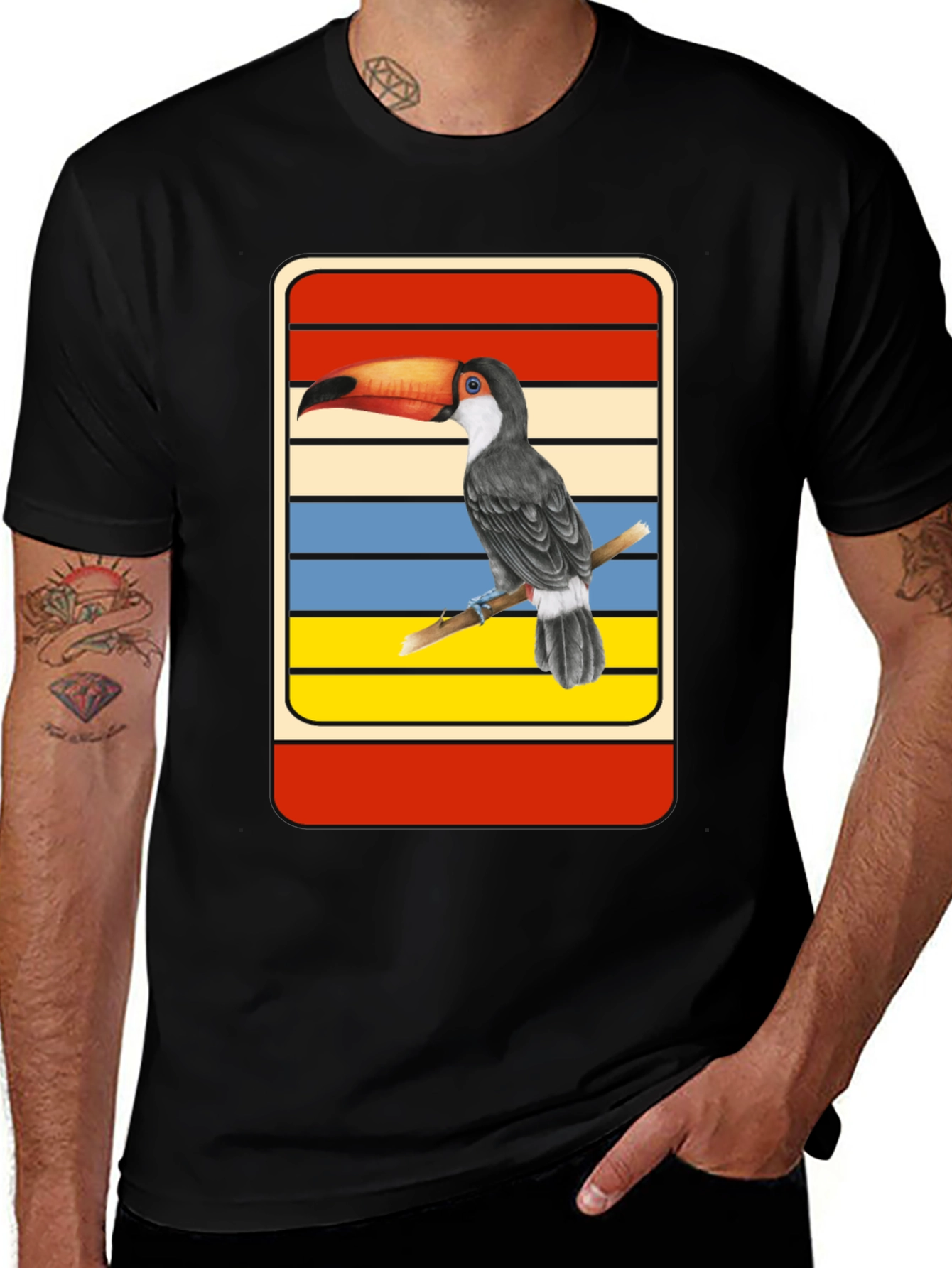 Variant 4 of Retro Toucan T-Shirt - Vintage Style Bird Graphic Tee