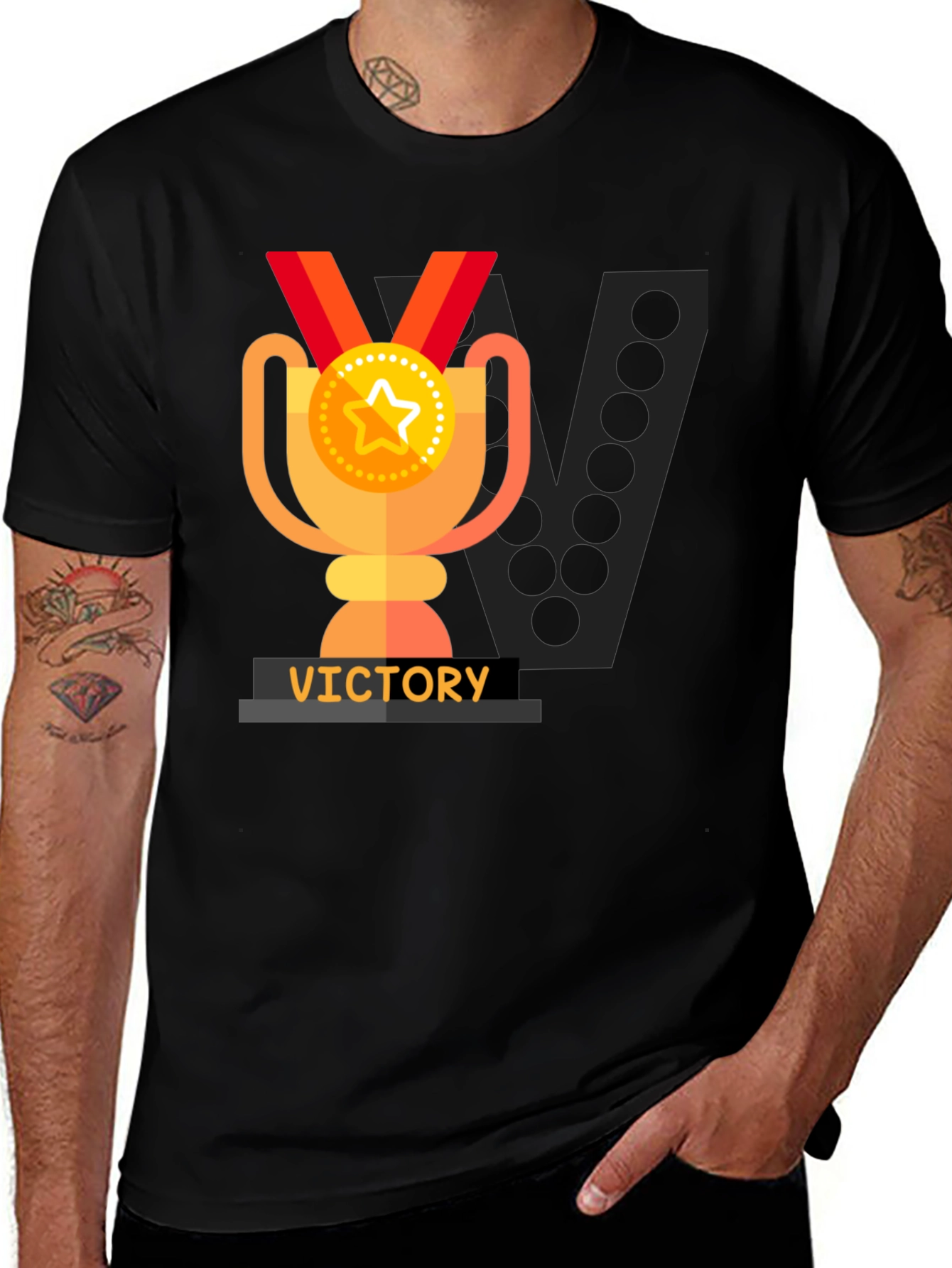 Victory Trophy Graphic T-Shirt - Black