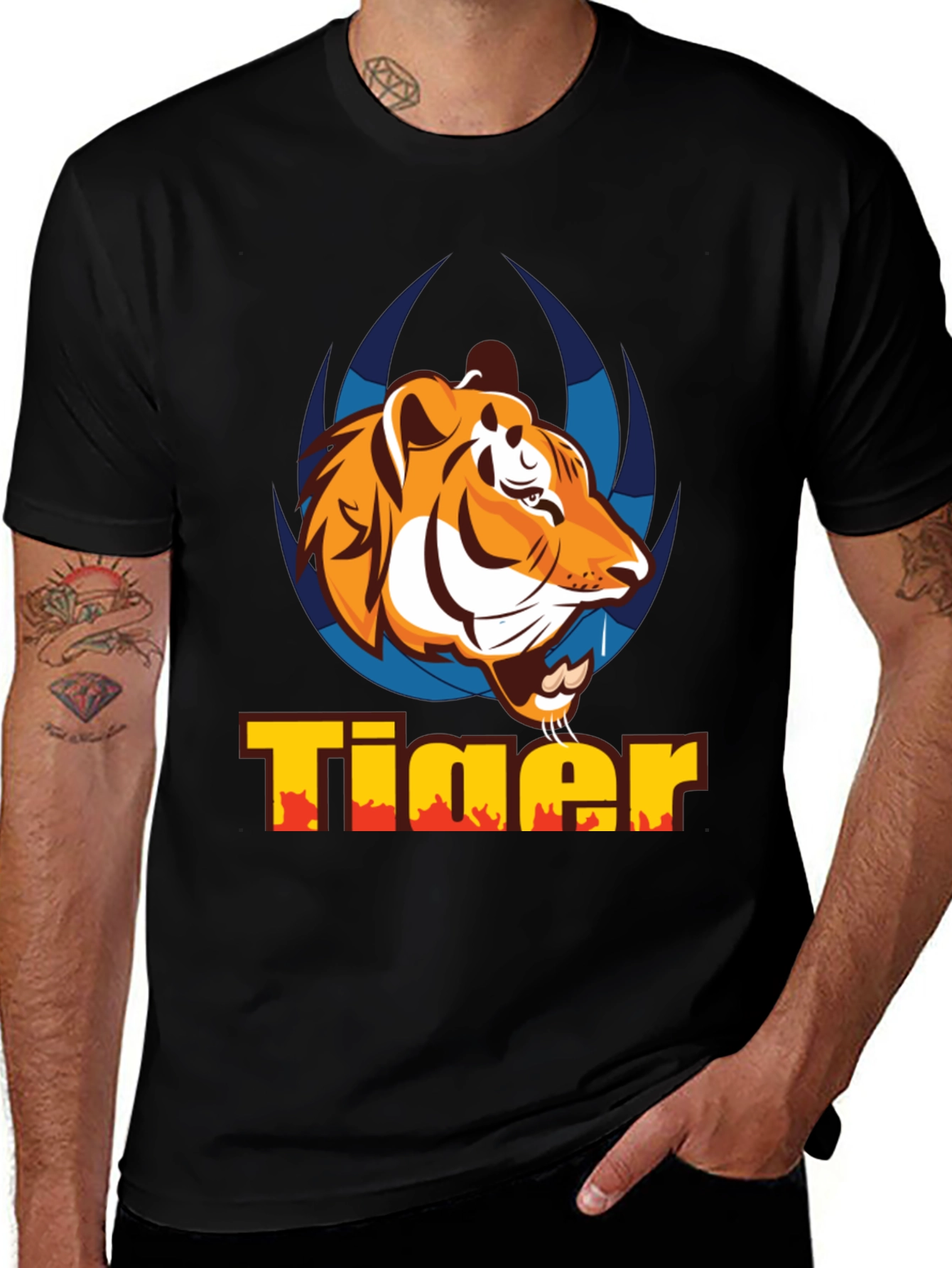 Variant 4 of Tiger Graphic Tee - Bold & Unique Design