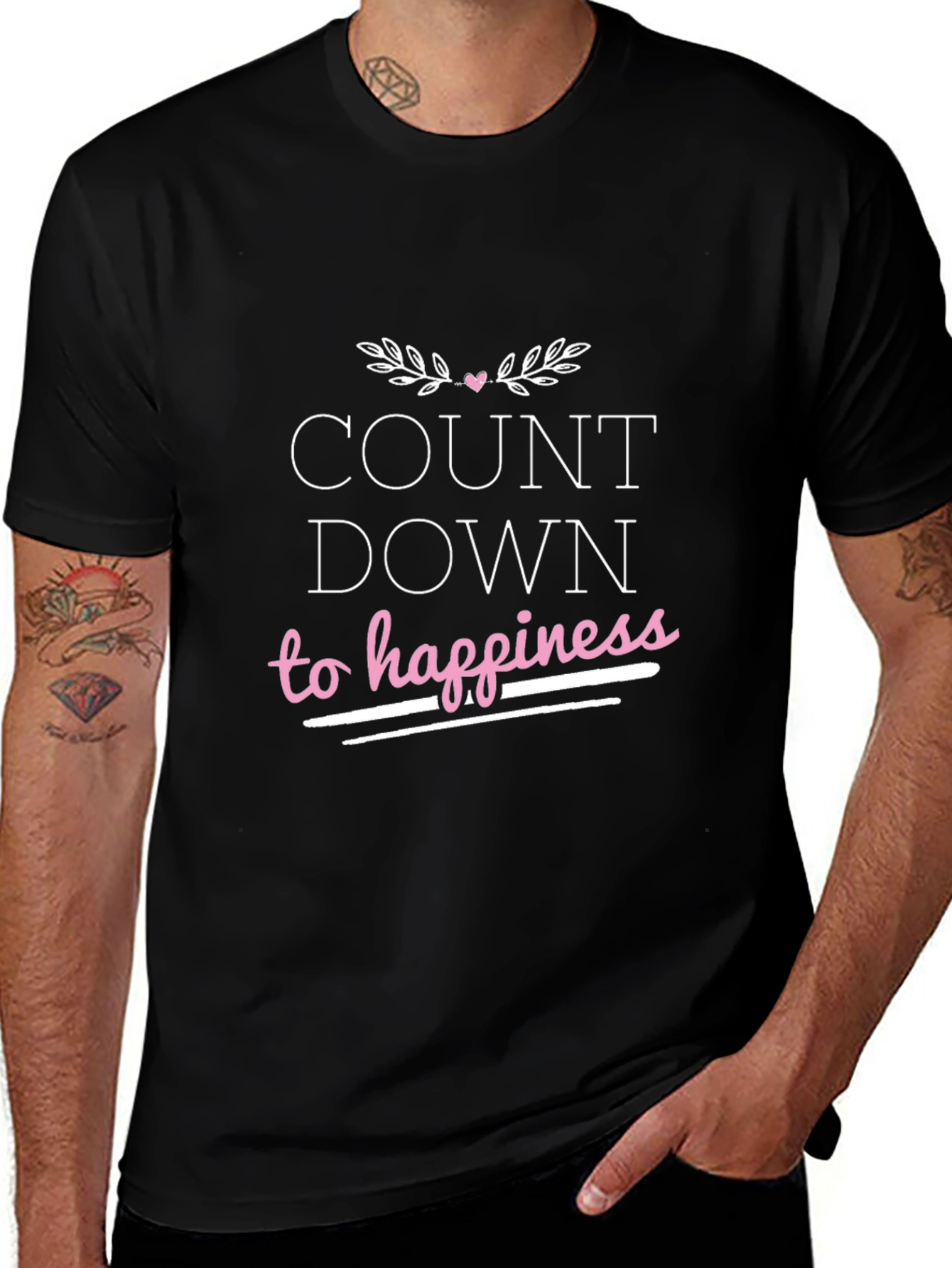 Variant 28 of Countdown to Happiness Graphic Tee - Black
