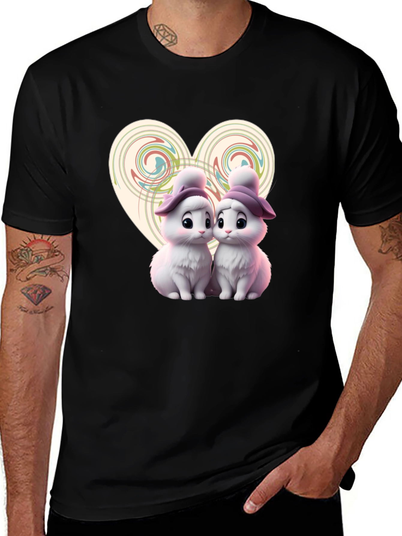 Variant 15 of Cute Bunny Love T-Shirt