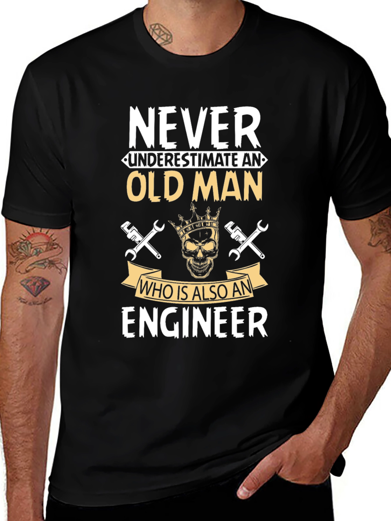 Variant 27 of Never Underestimate Engineer T-Shirt