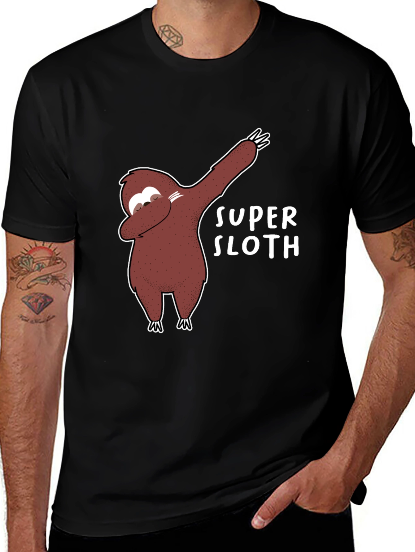 Variant 10 of Super Sloth Dab T-Shirt - Cool Animal Tee
