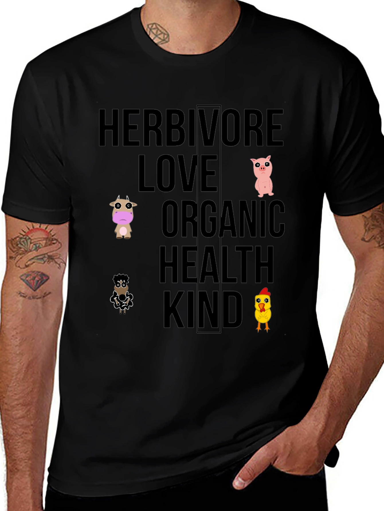 Variant 25 of Herbivore Love Organic T-Shirt - Vegan Animal Tee