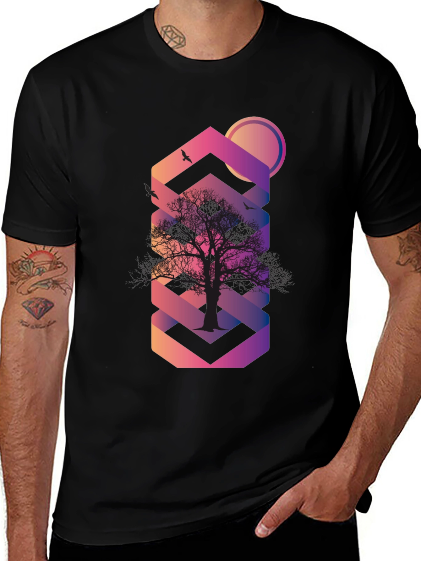 Variant 22 of Abstract Tree Graphic T-Shirt