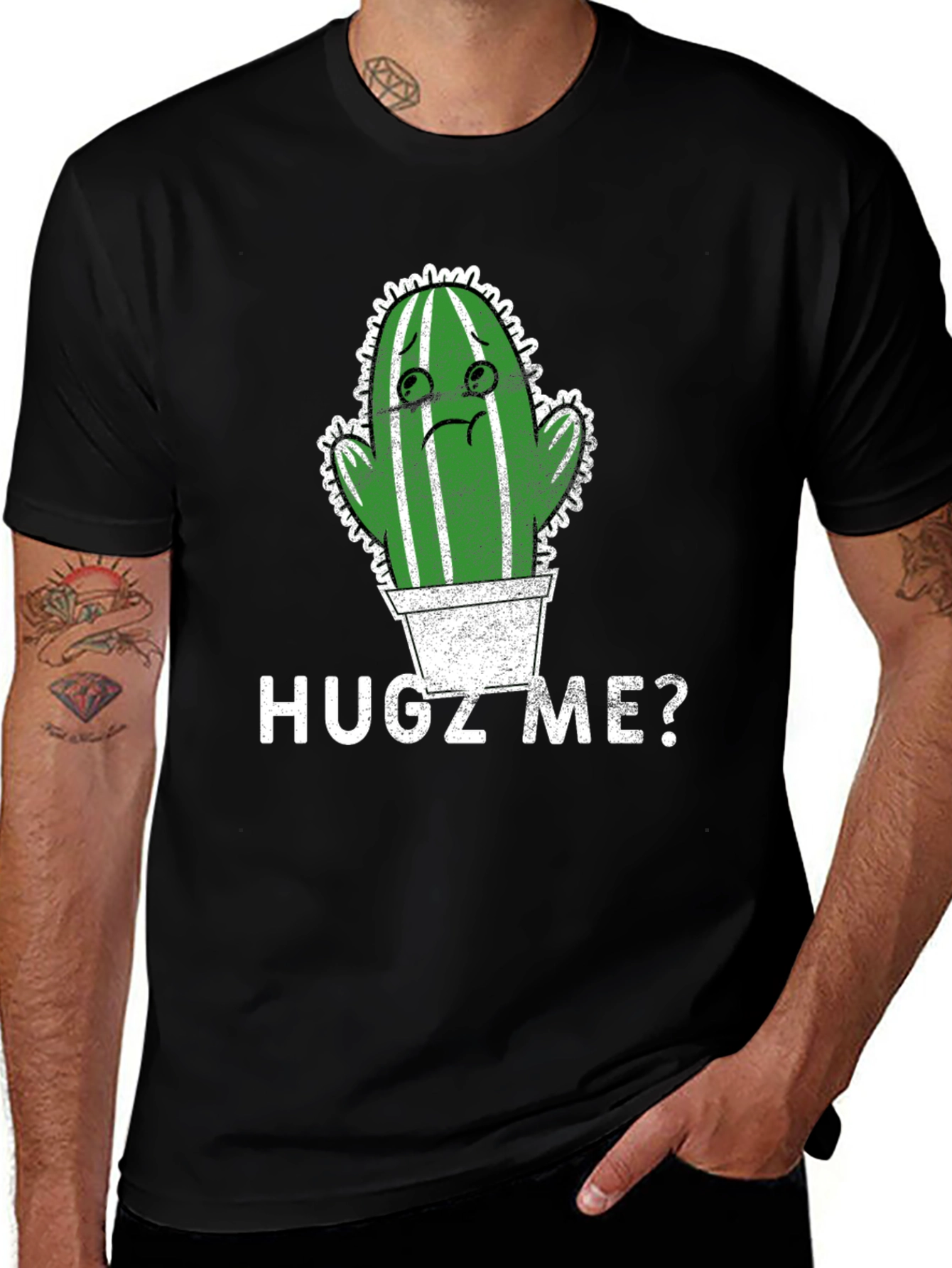 Variant 16 of Hugz Me Cactus T-Shirt - Funny Graphic Tee