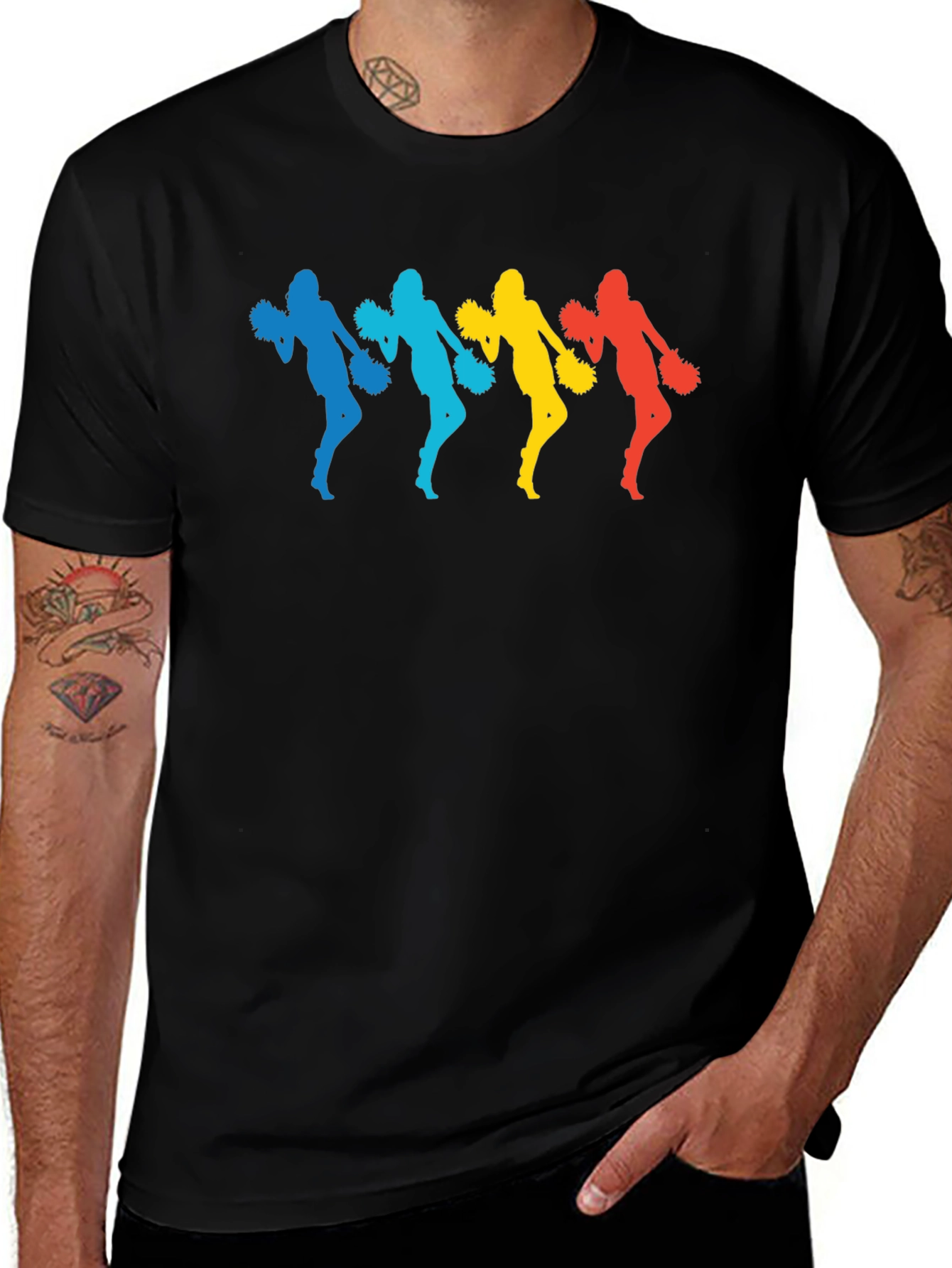 Variant 4 of Colorful Cheerleader Graphic T-Shirt