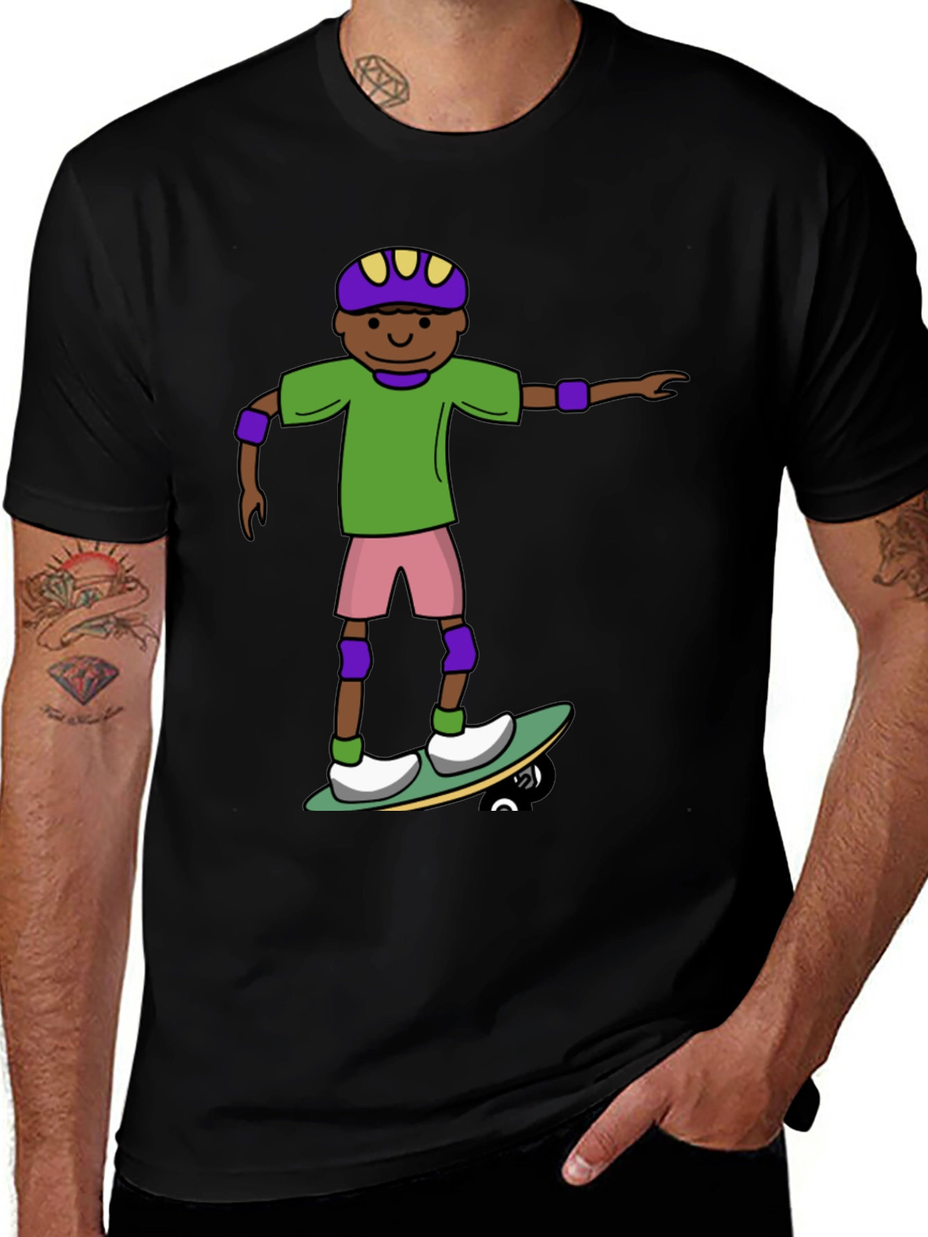 Variant 12 of Skater Dude T-Shirt - Fun Graphic Tee