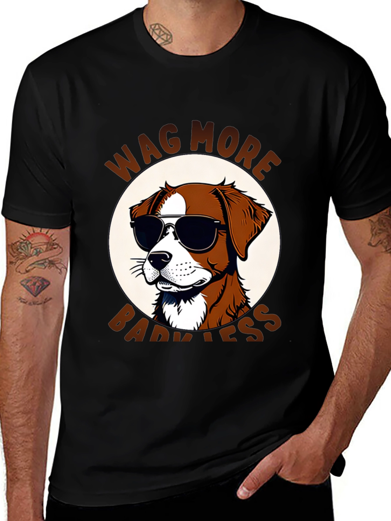 Variant 16 of Wag More Bark Less Dog T-Shirt