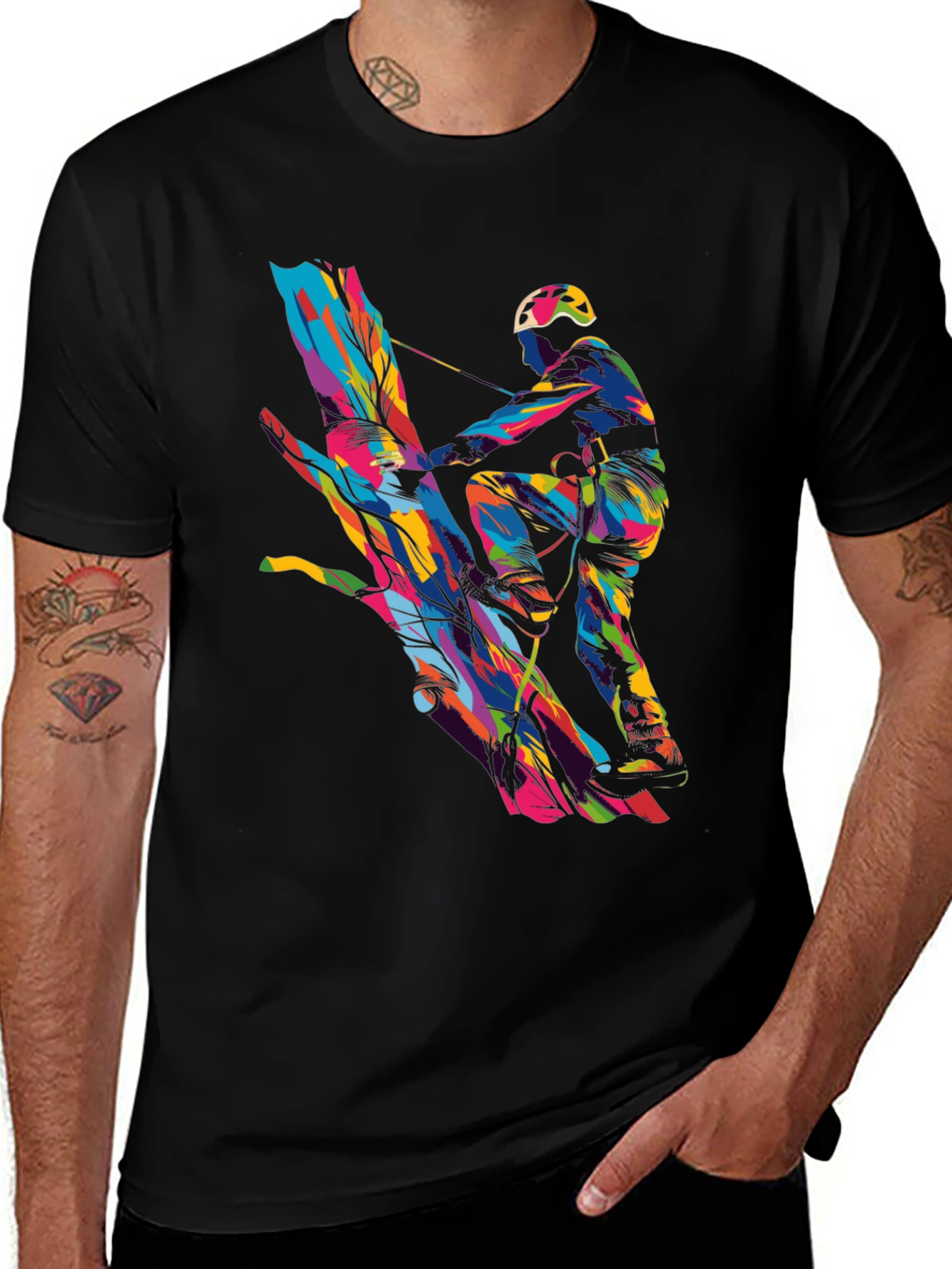 Variant 17 of Colorful Rock Climbing Graphic Tee