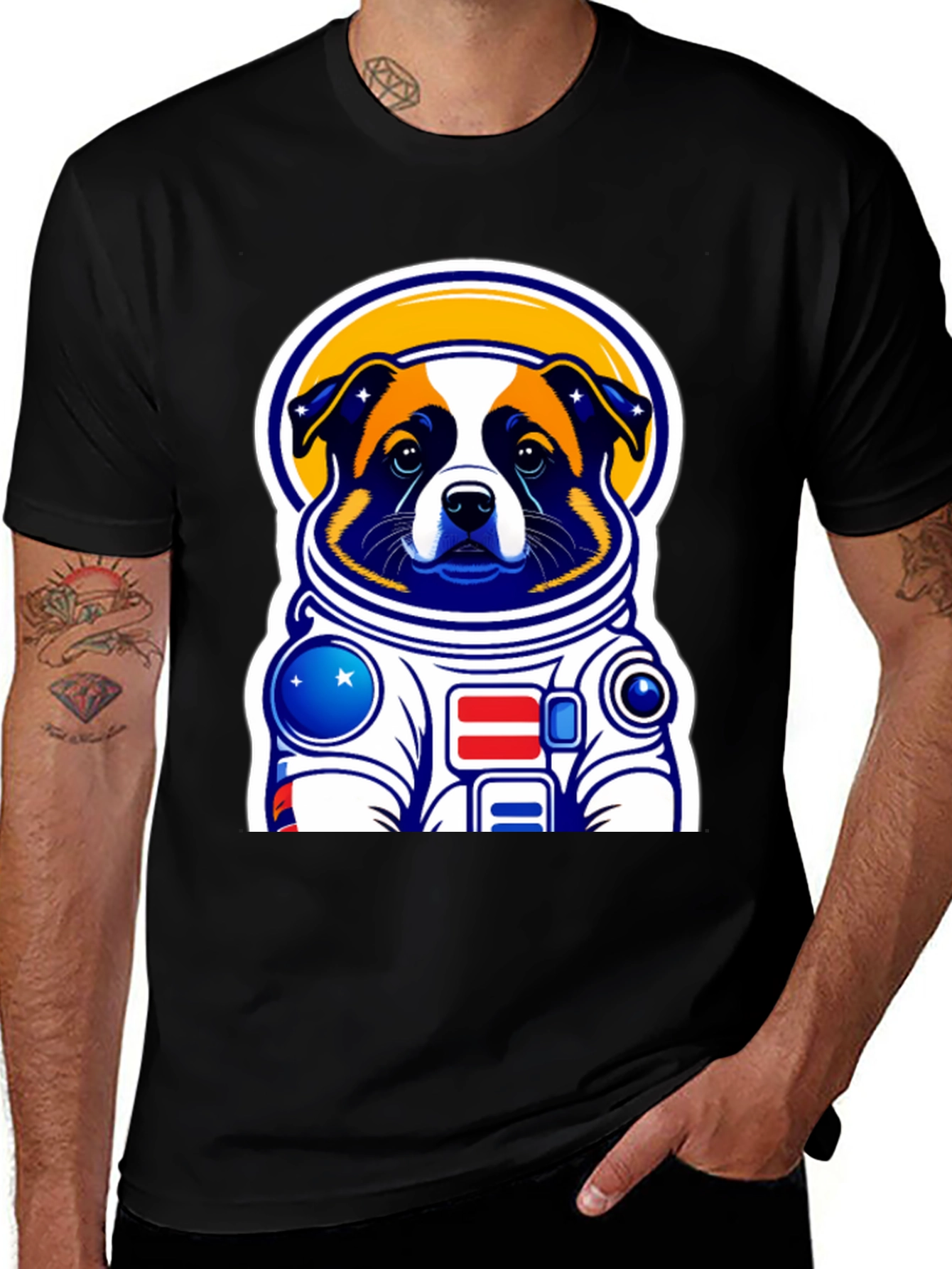 Variant 20 of Dog Astronaut Graphic T-Shirt - Space Pup Tee