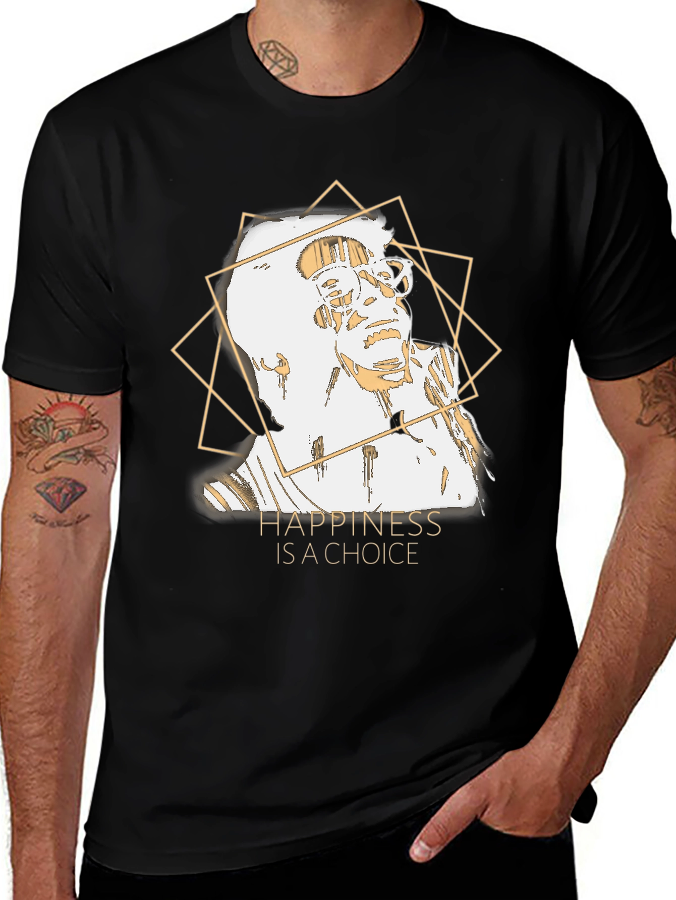 Variant 29 of Happiness Choice Graphic Tee - Menswear