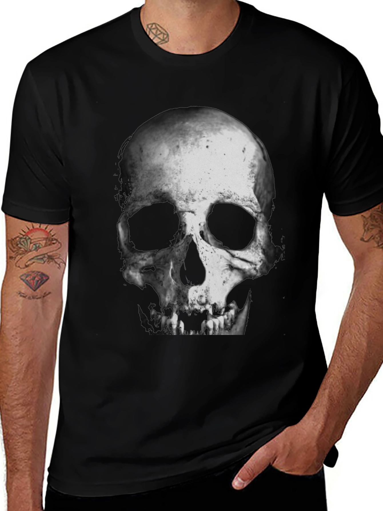 Skull Graphic Tee - Gothic Style