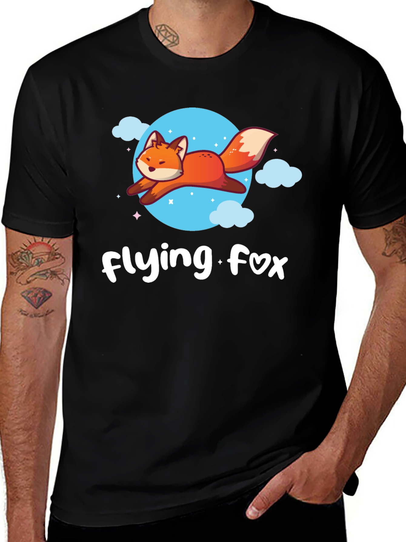Variant 23 of Flying Fox Graphic Tee - Cartoon Animal T-Shirt