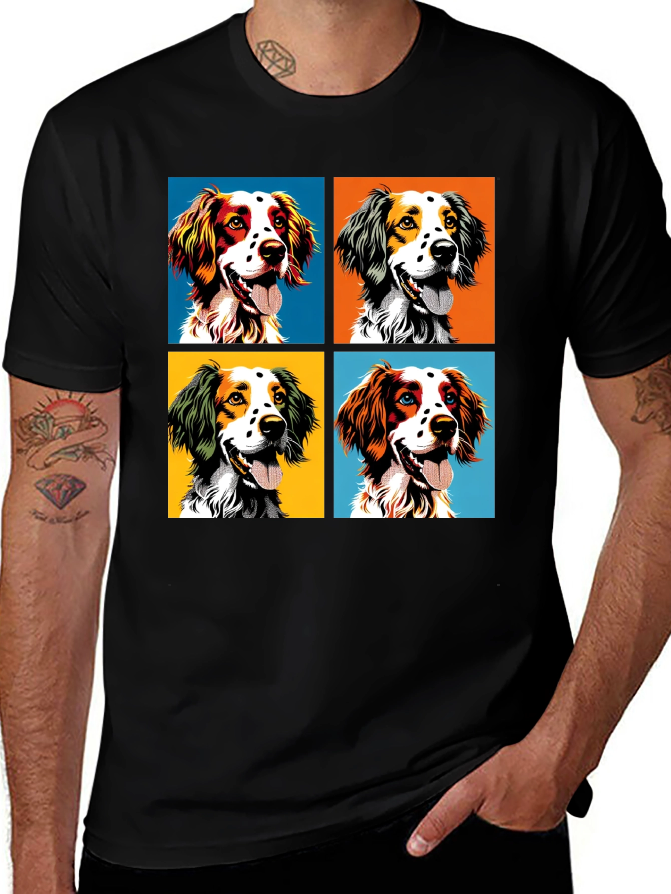 Variant 6 of Dog Portrait Graphic Tee -  Unisex Black T-Shirt