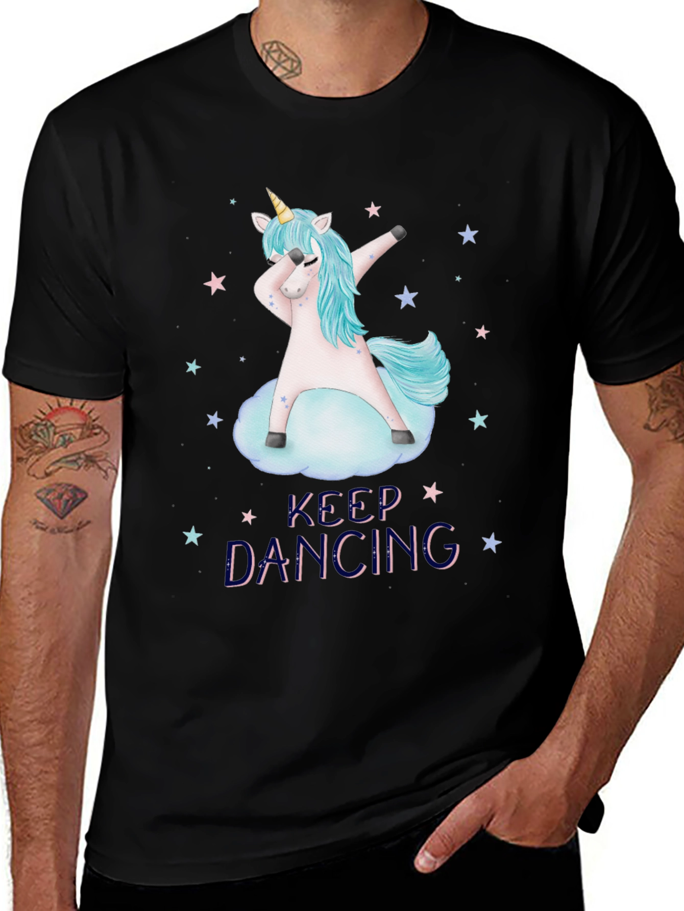 Variant 8 of Unicorn Dab T-Shirt - Keep Dancing Graphic Tee