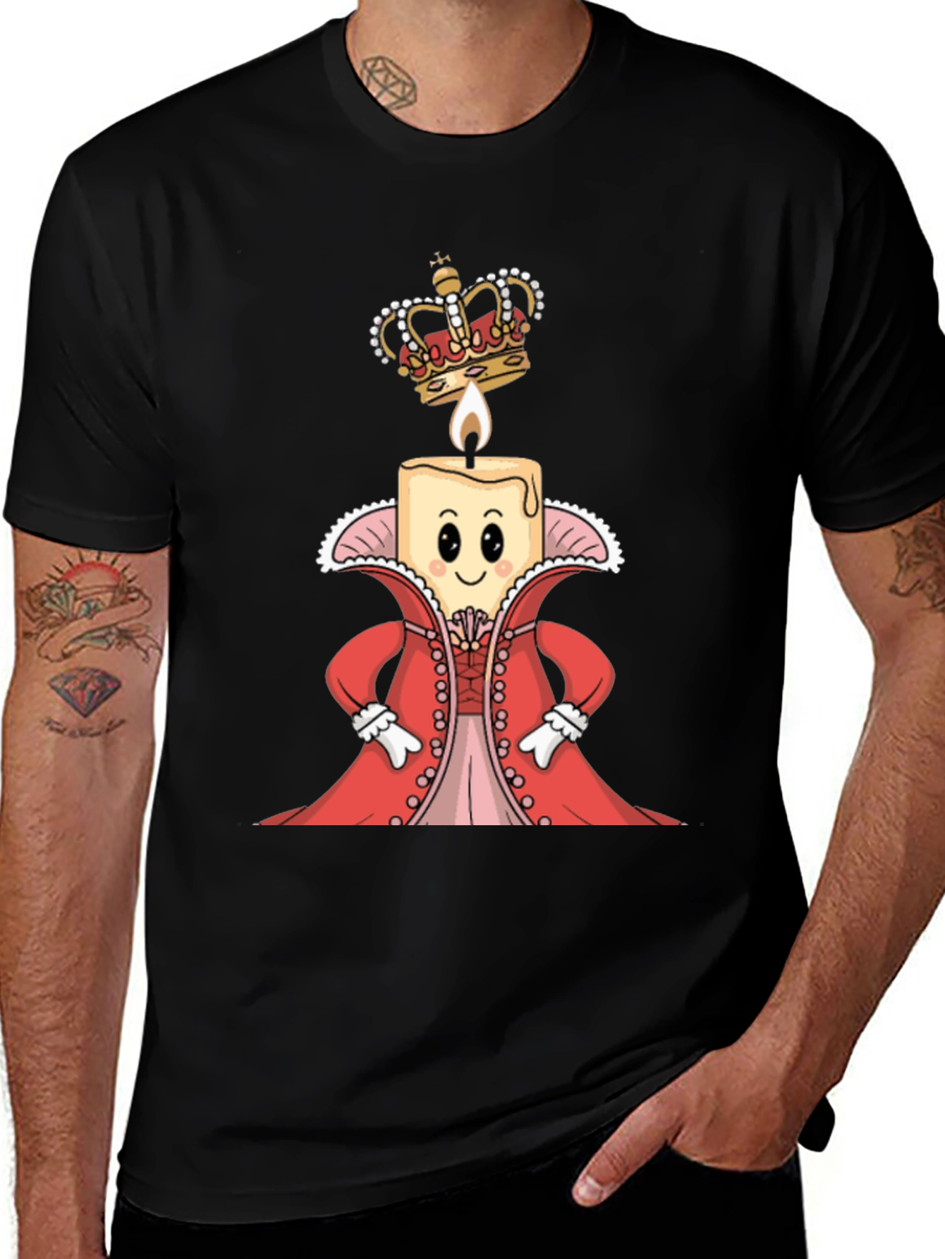 Variant 23 of Royal Candle T-Shirt - Whimsical Graphic Tee