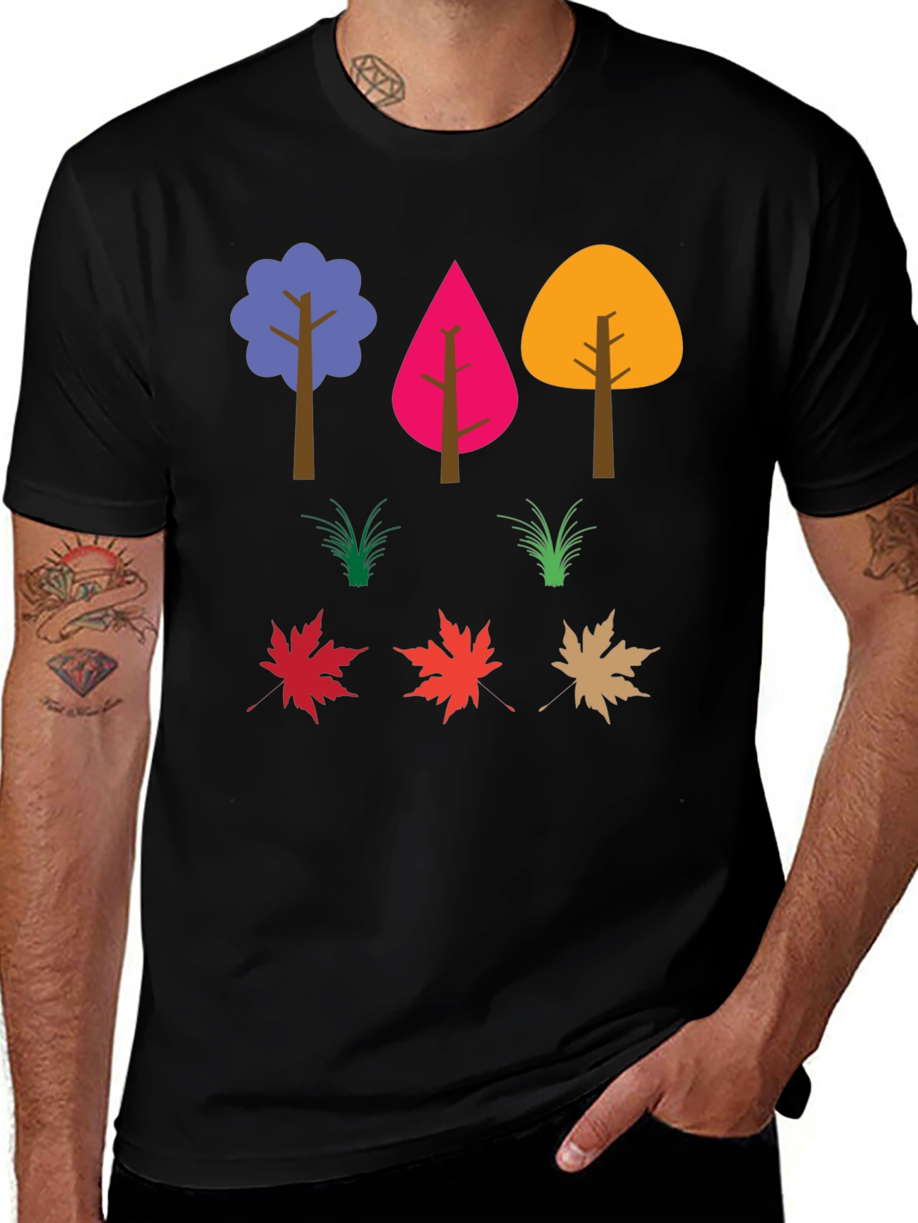 Variant 24 of Colorful Nature Trees & Leaves Graphic Tee