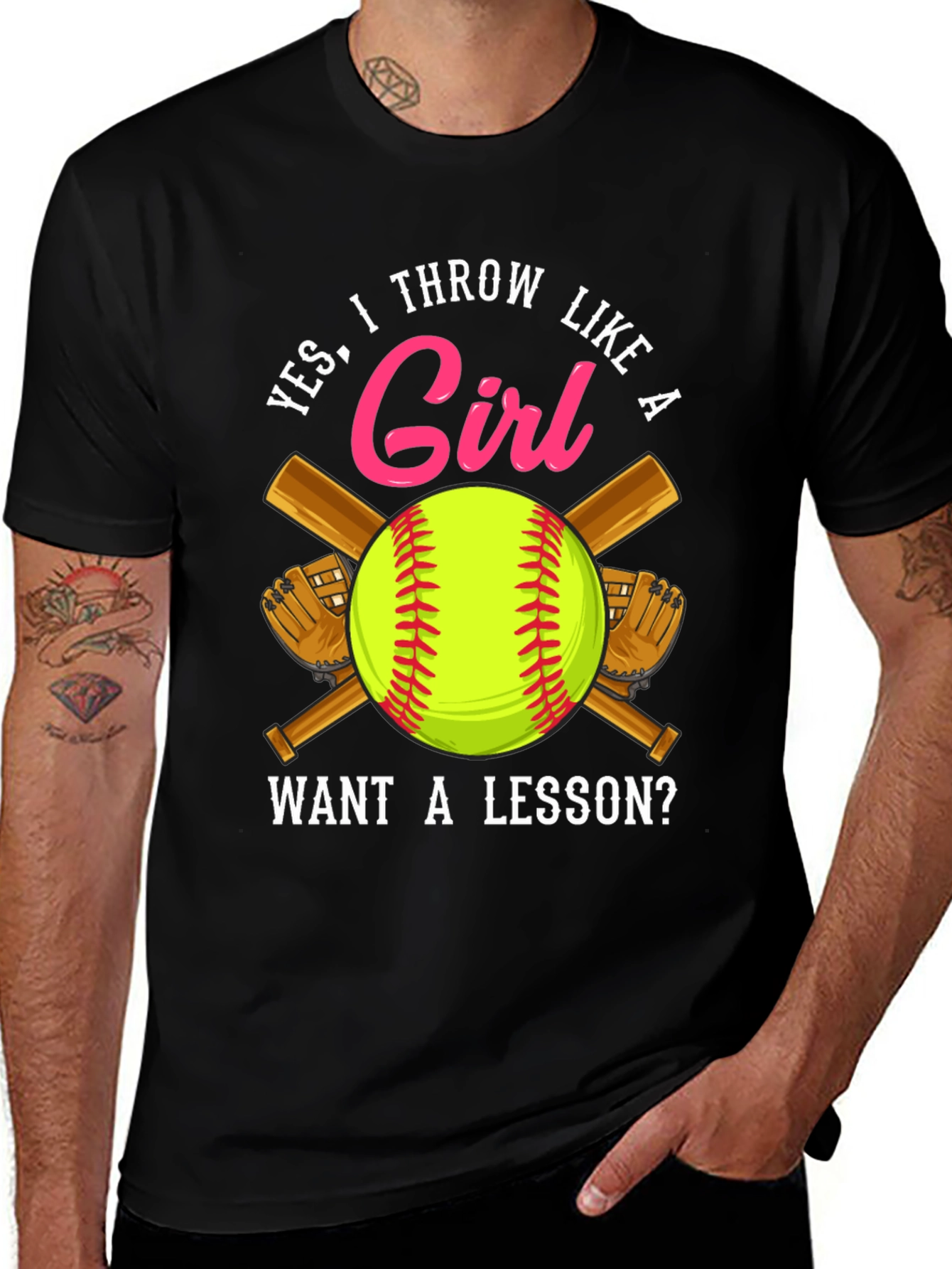 Variant 21 of Yes I Throw Like A Girl Want A Lesson T-Shirt