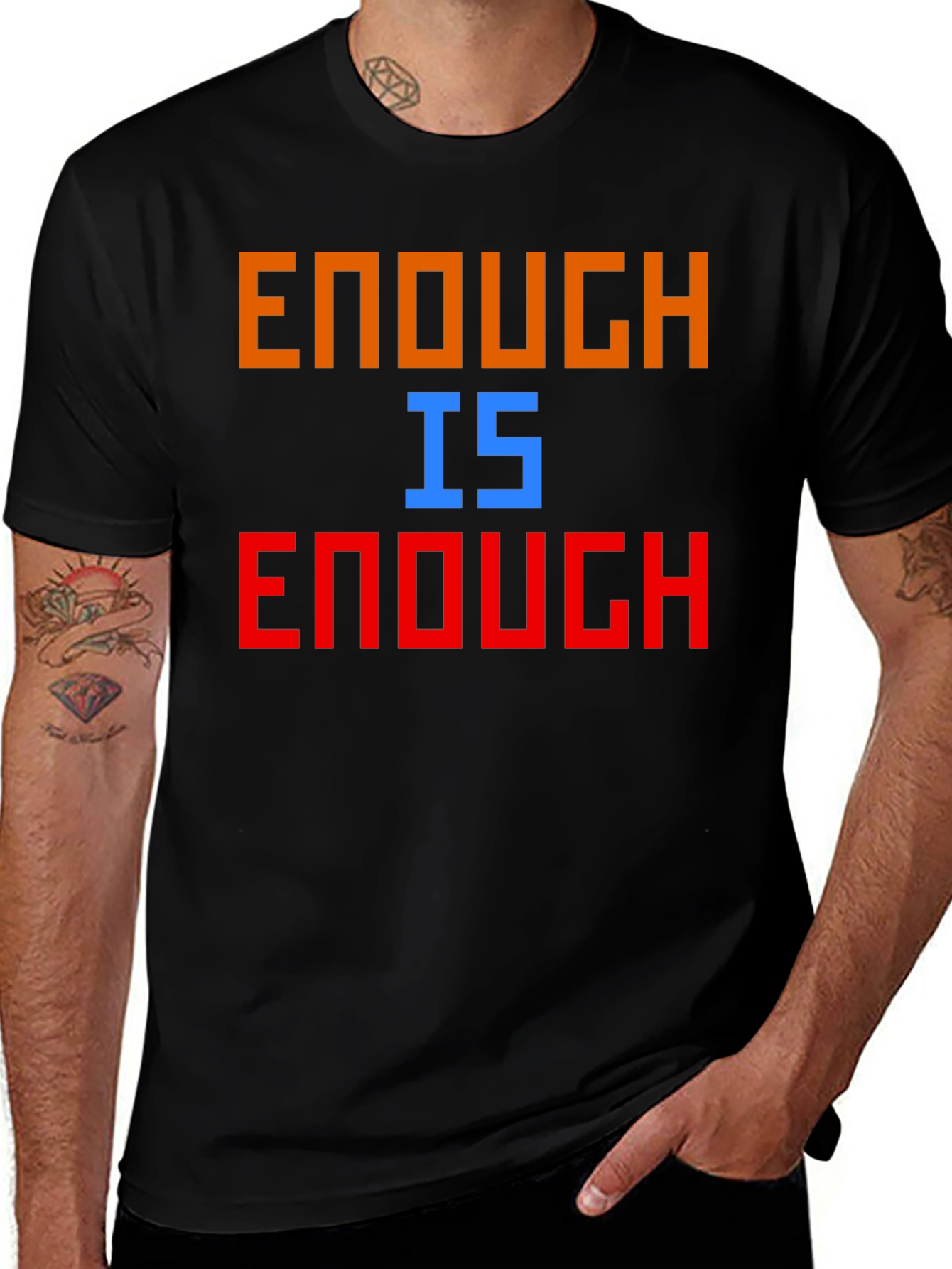 Variant 14 of Enough is Enough Graphic Tee - Black