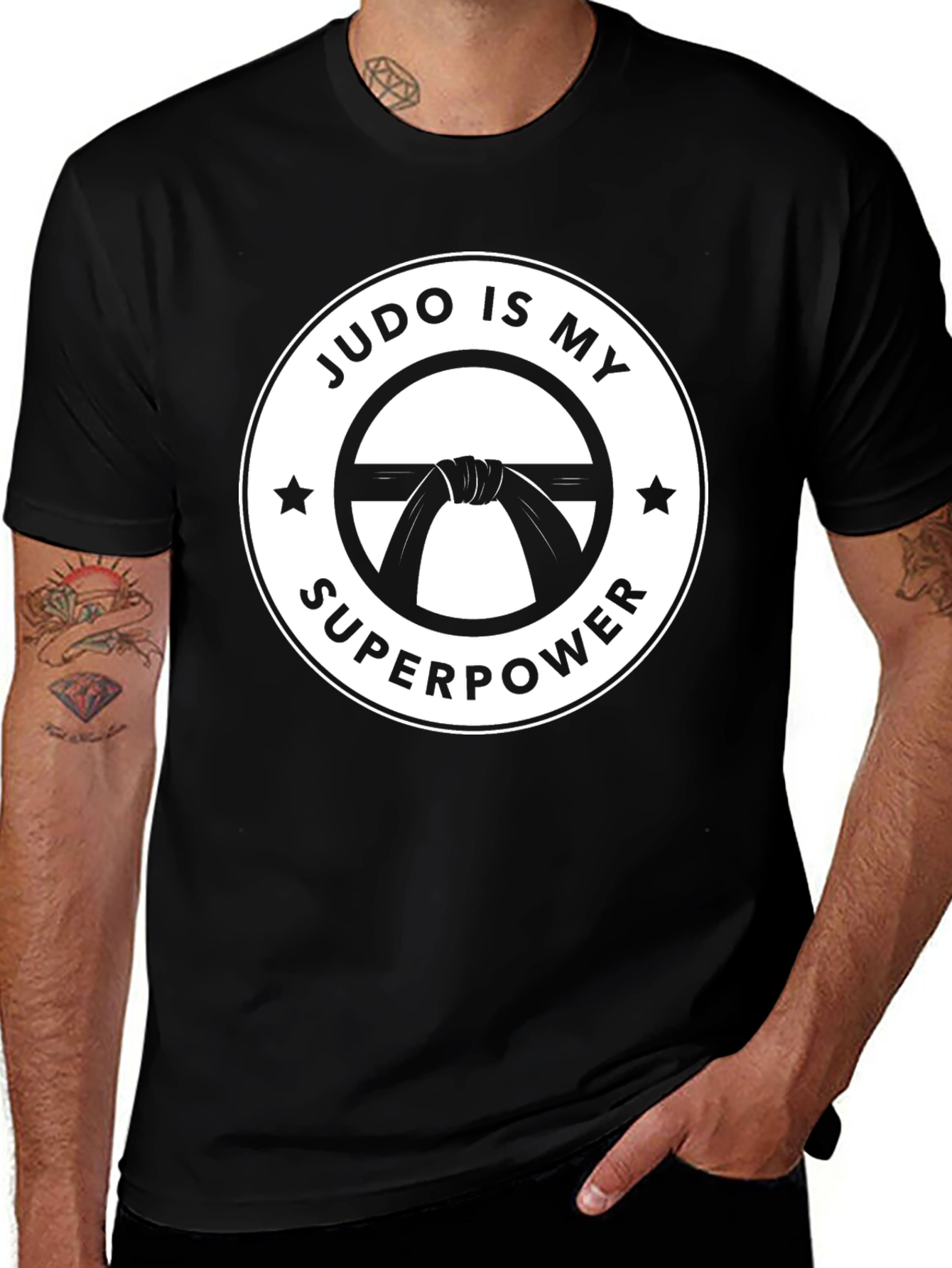 Judo is My Superpower Black T-Shirt Martial Arts Fan Apparel