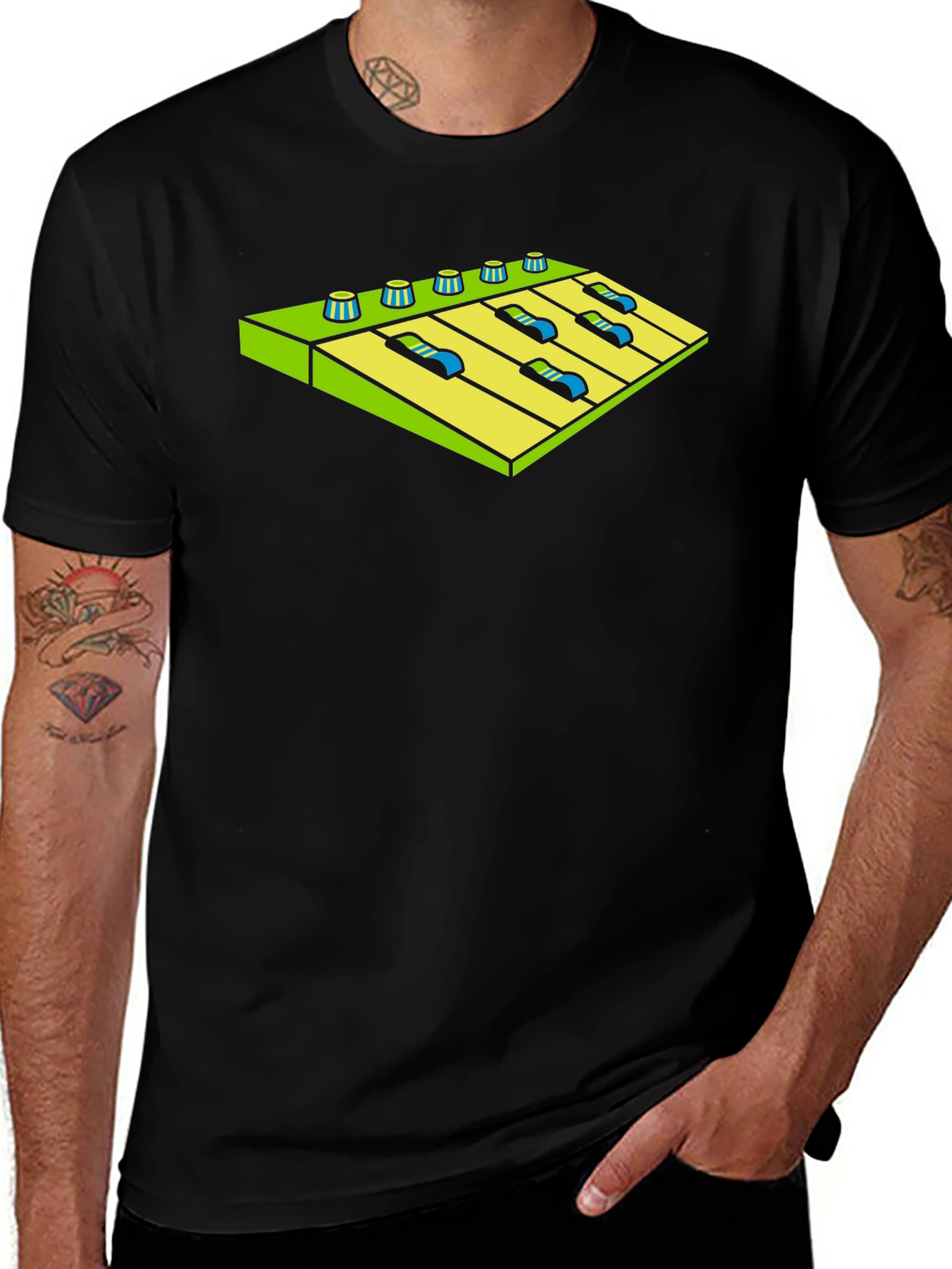 Variant 10 of Synthesizer Graphic T-Shirt - Music Lover Tee