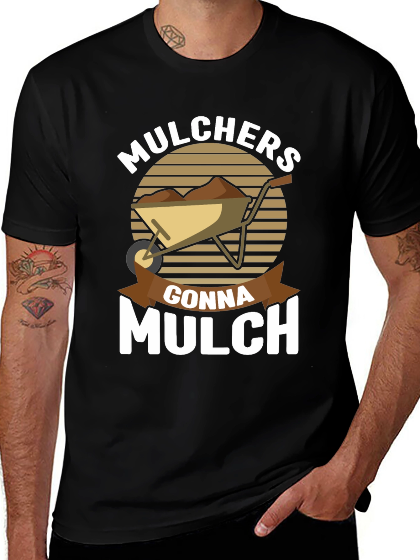 Variant 27 of Mulchers Gonna Mulch Black Graphic Tee