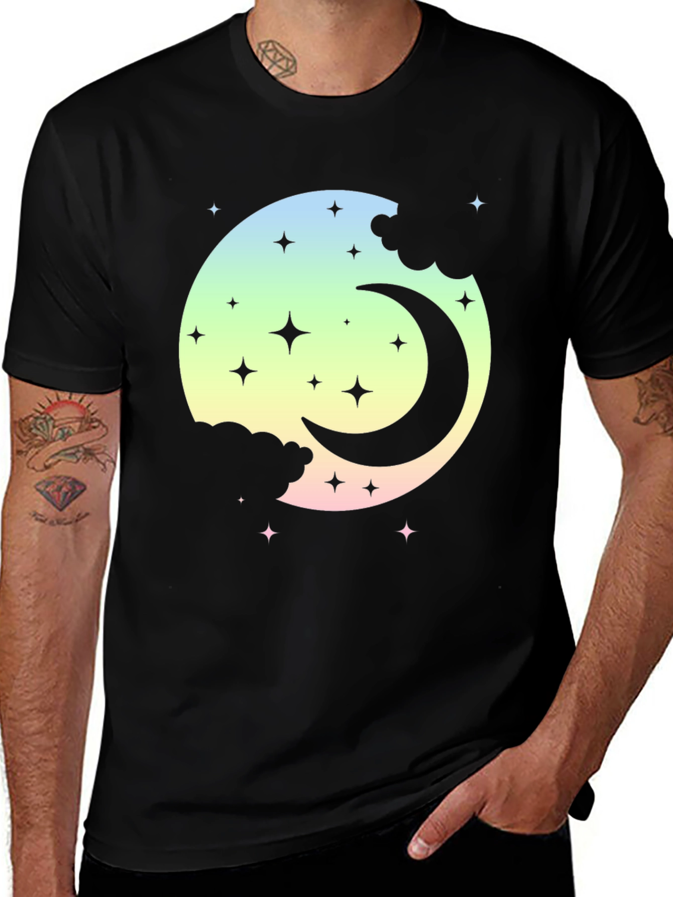Variant 11 of Moon and Stars Graphic T-Shirt
