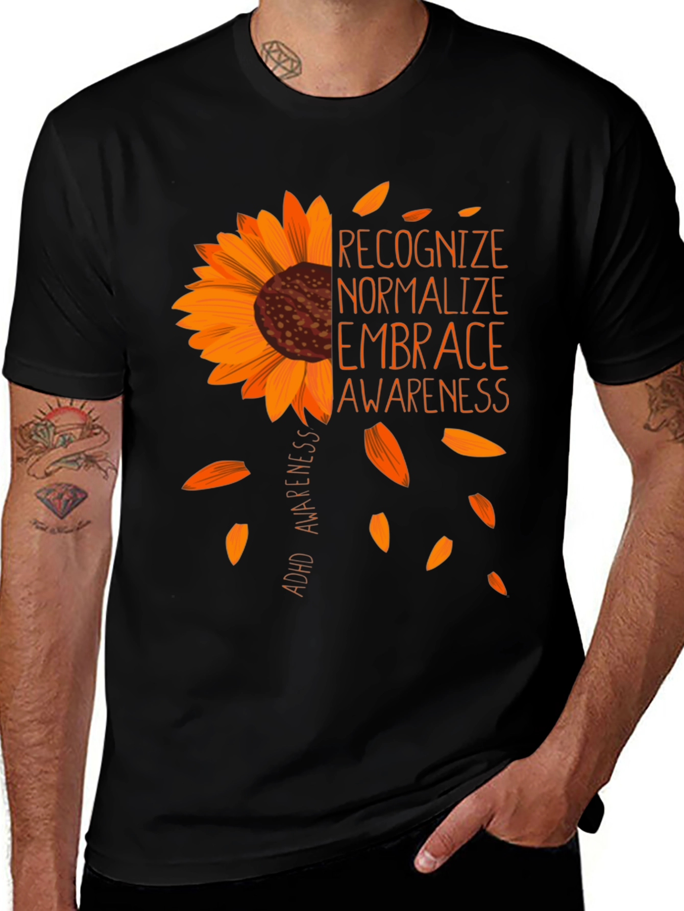 ADHD Awareness Sunflower Graphic Tee