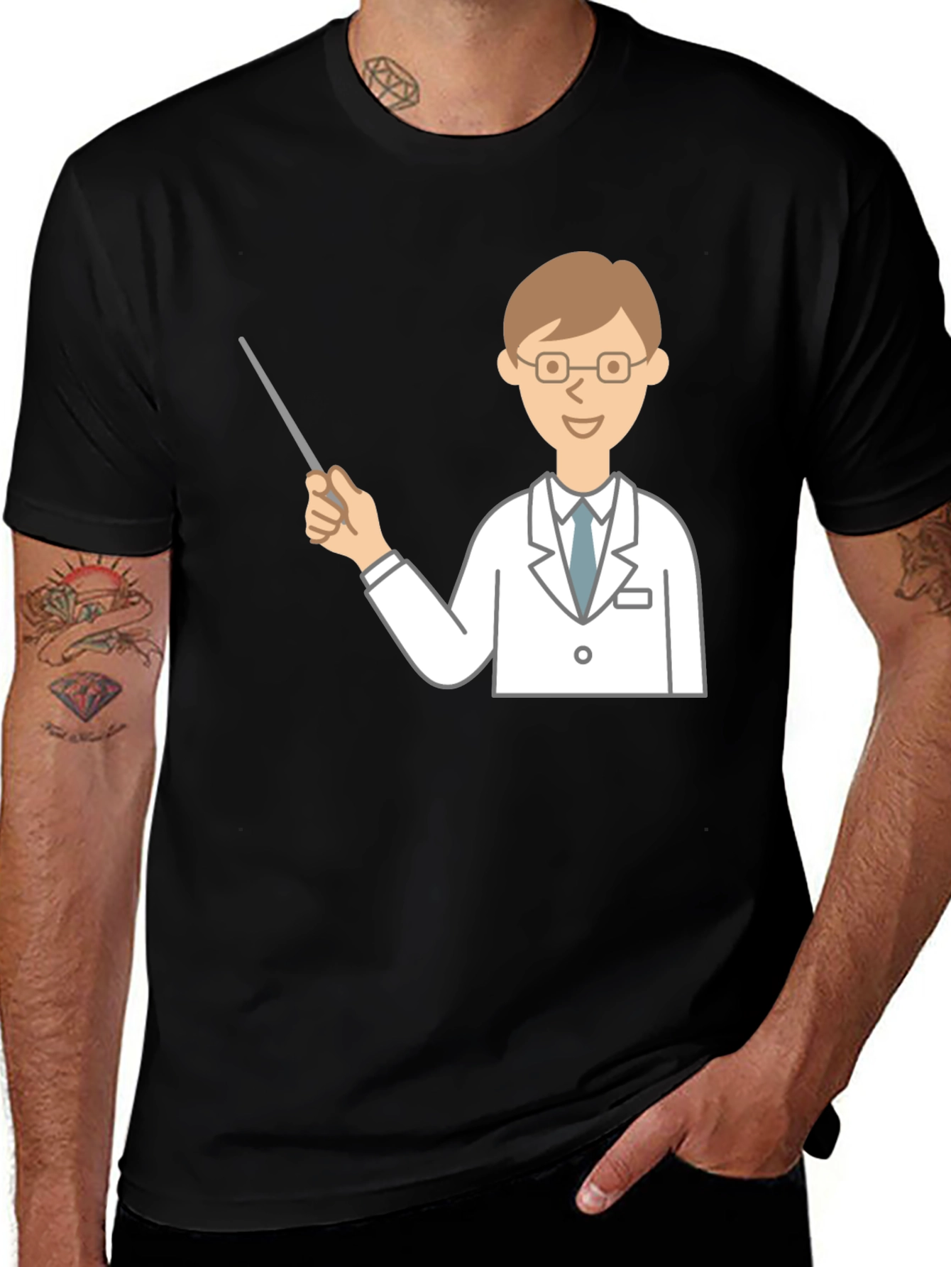 Variant 26 of Doctor Graphic Tee - Unique Design, Black T-Shirt