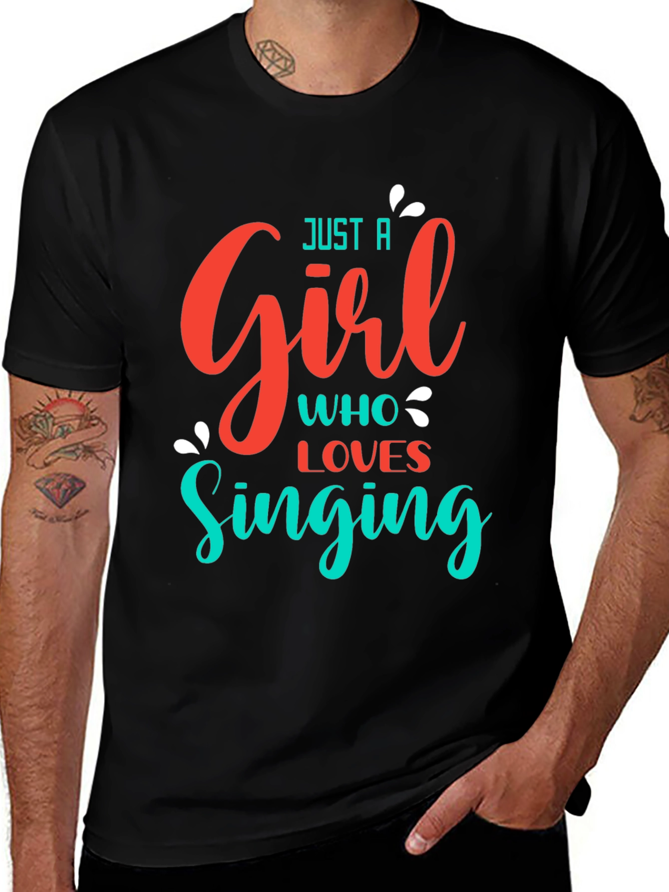 Variant 16 of Just a Girl Who Loves Singing Graphic Tee