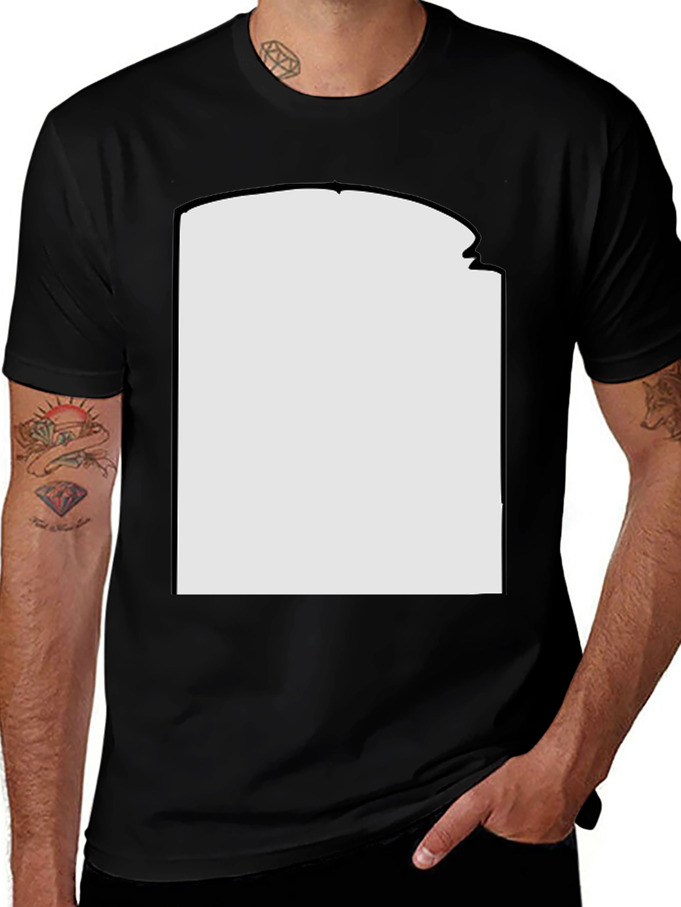 Variant 27 of Blank Graphic Tee - Customizable Design Space