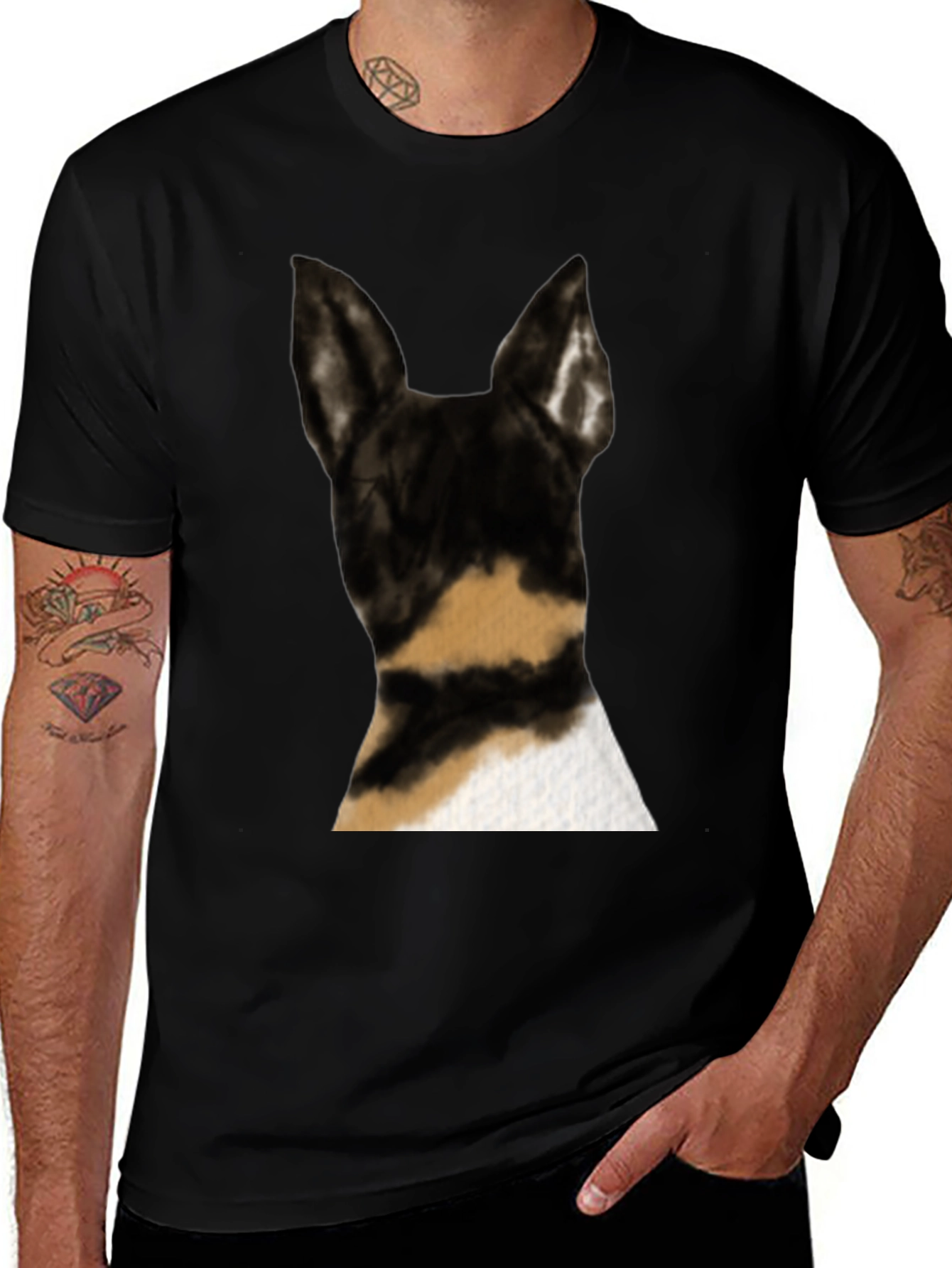 Variant 30 of Dog Silhouette Graphic Print Tee