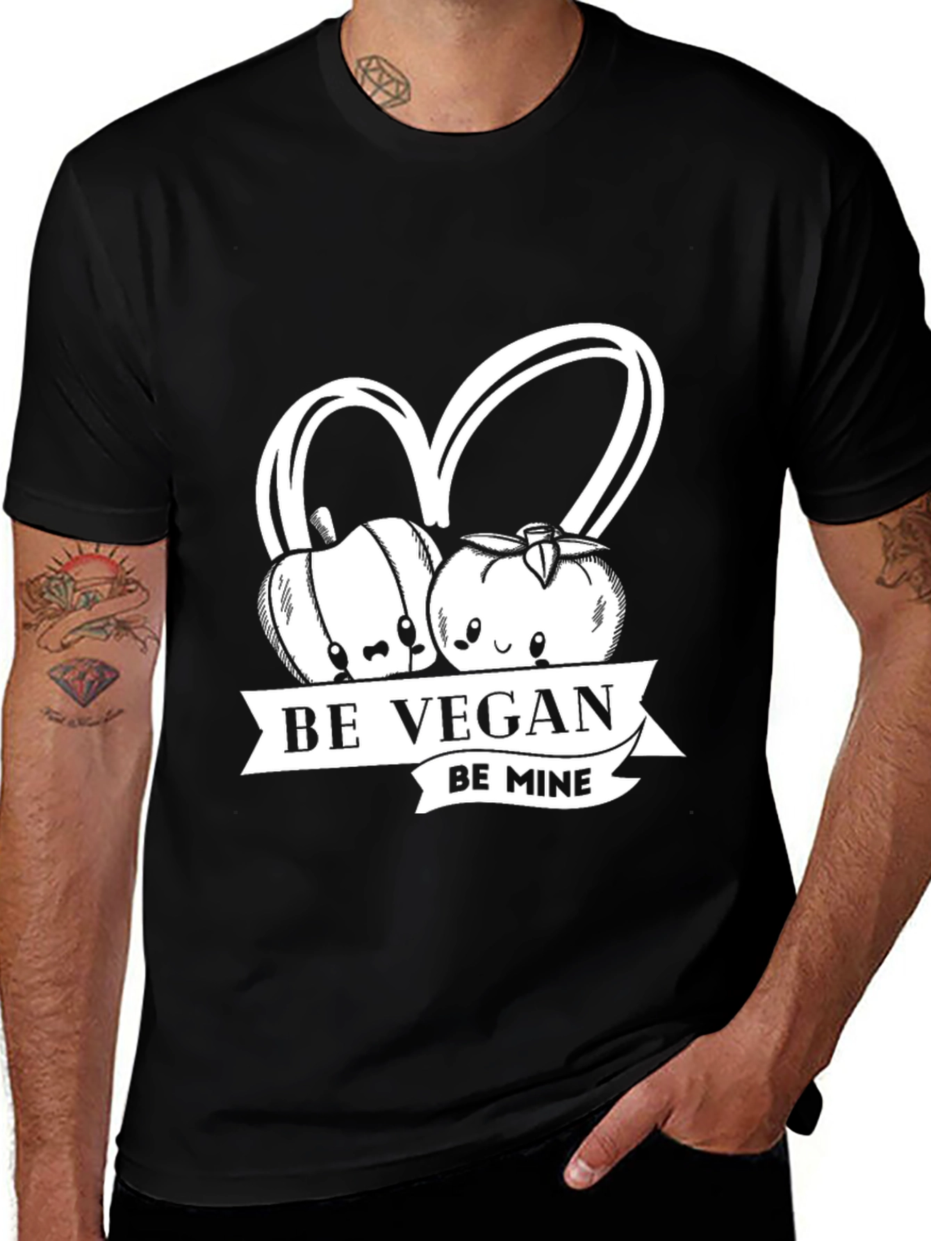 Variant 8 of Be Vegan Be Mine T-Shirt