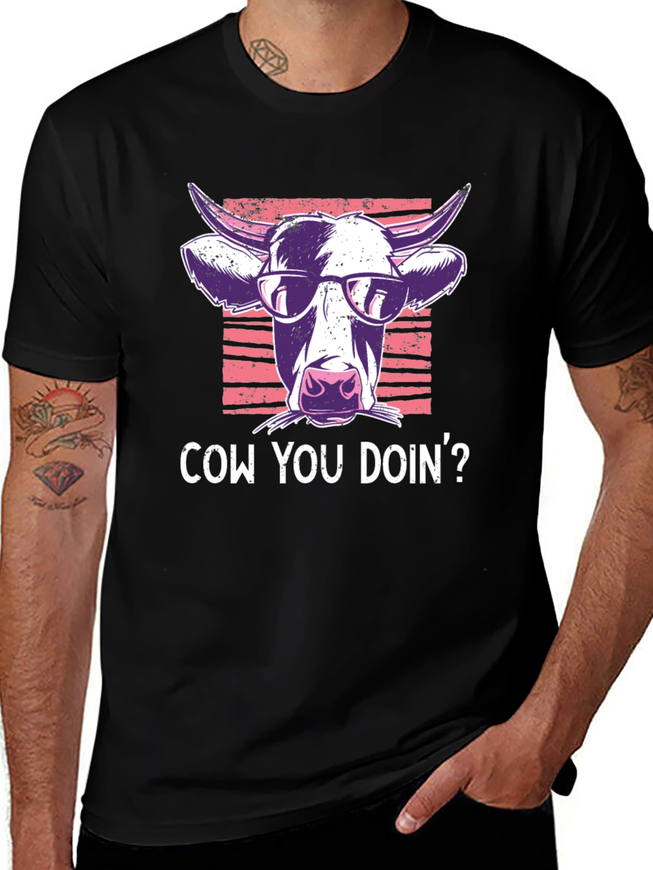 Variant 9 of Cow You Doin' Graphic Tee - Funny Novelty T-Shirt