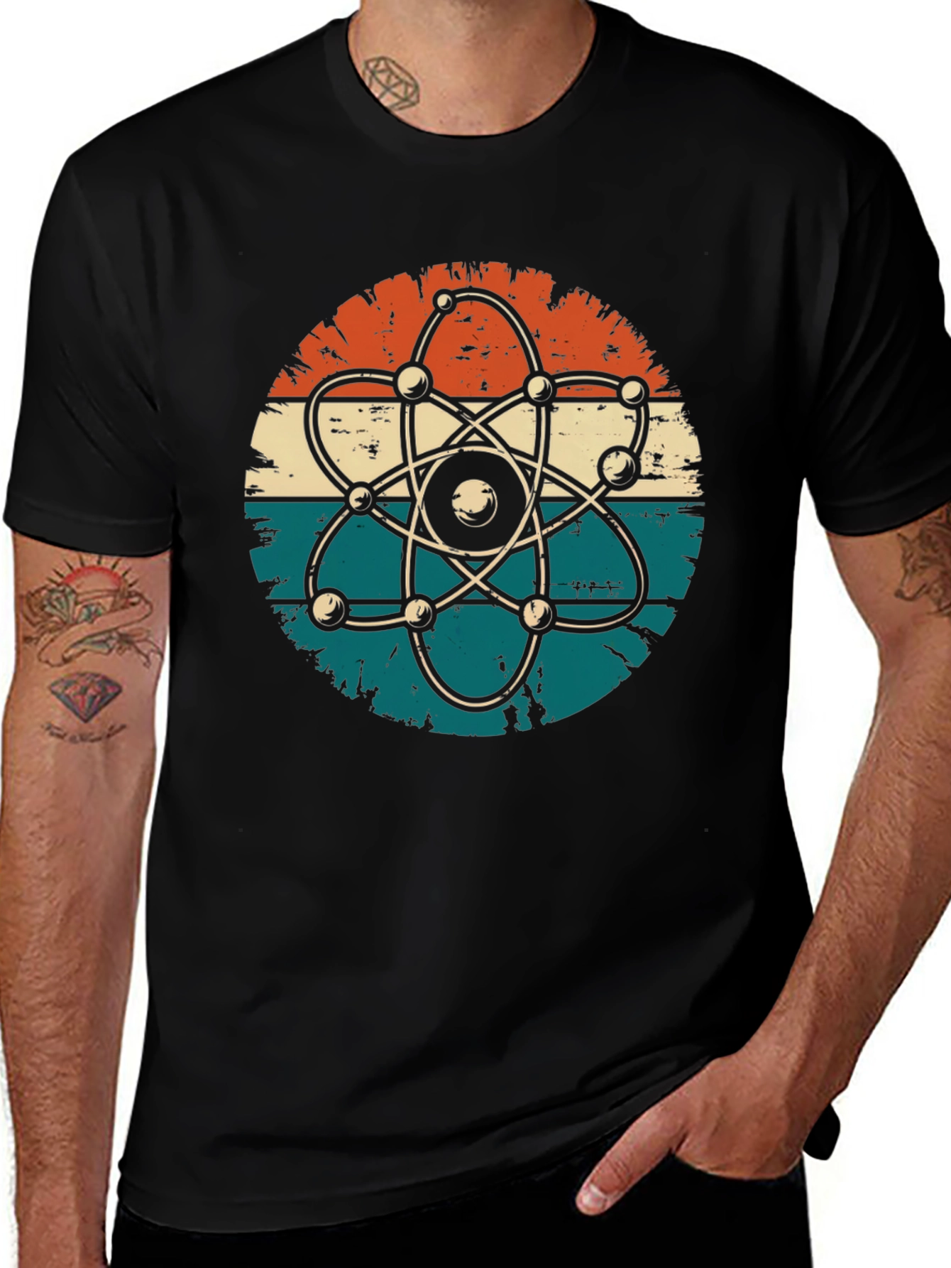 Variant 16 of Retro Atom T-Shirt - Science Geek Apparel