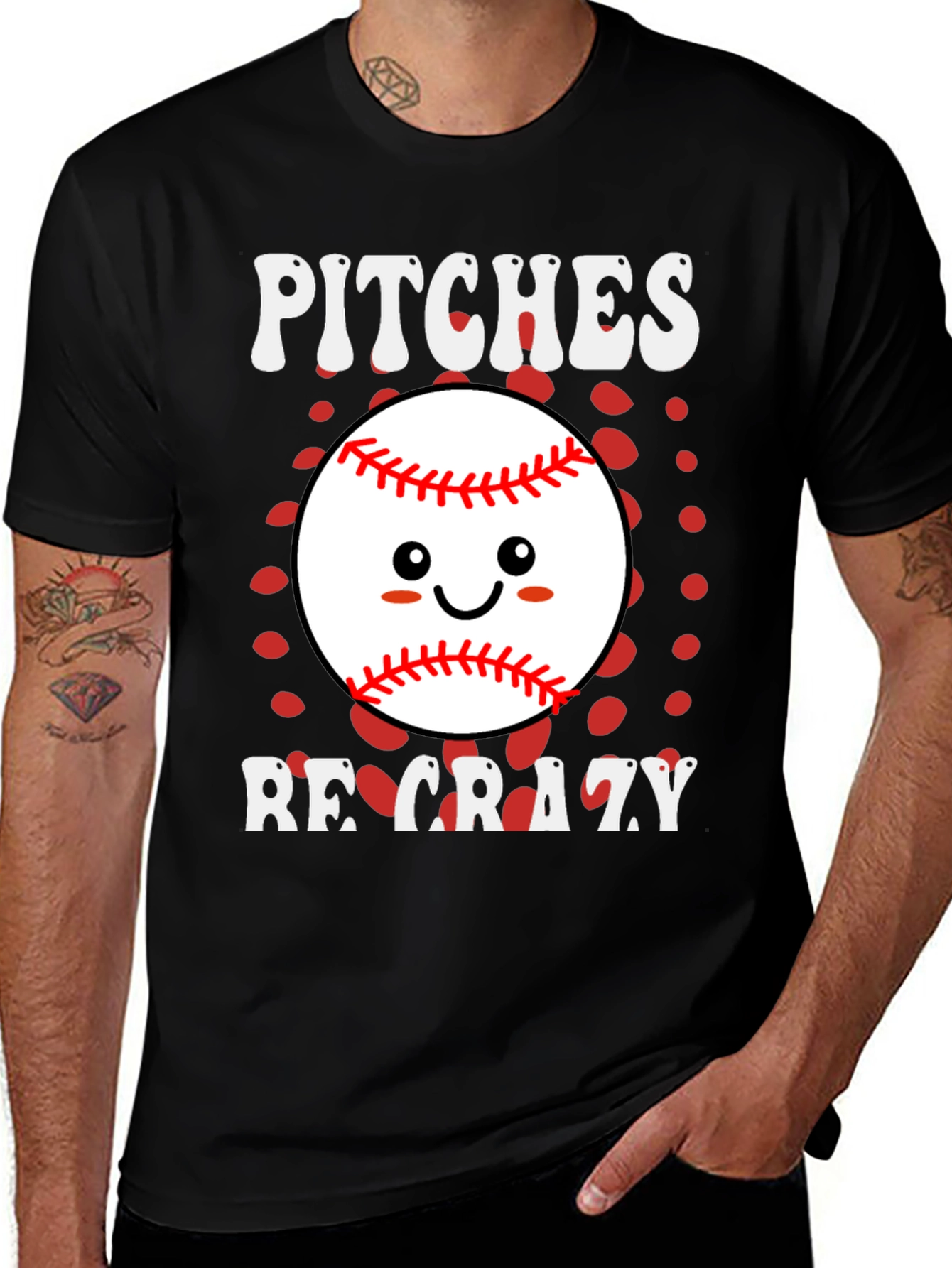 Variant 17 of Pitches Be Crazy Baseball T-Shirt
