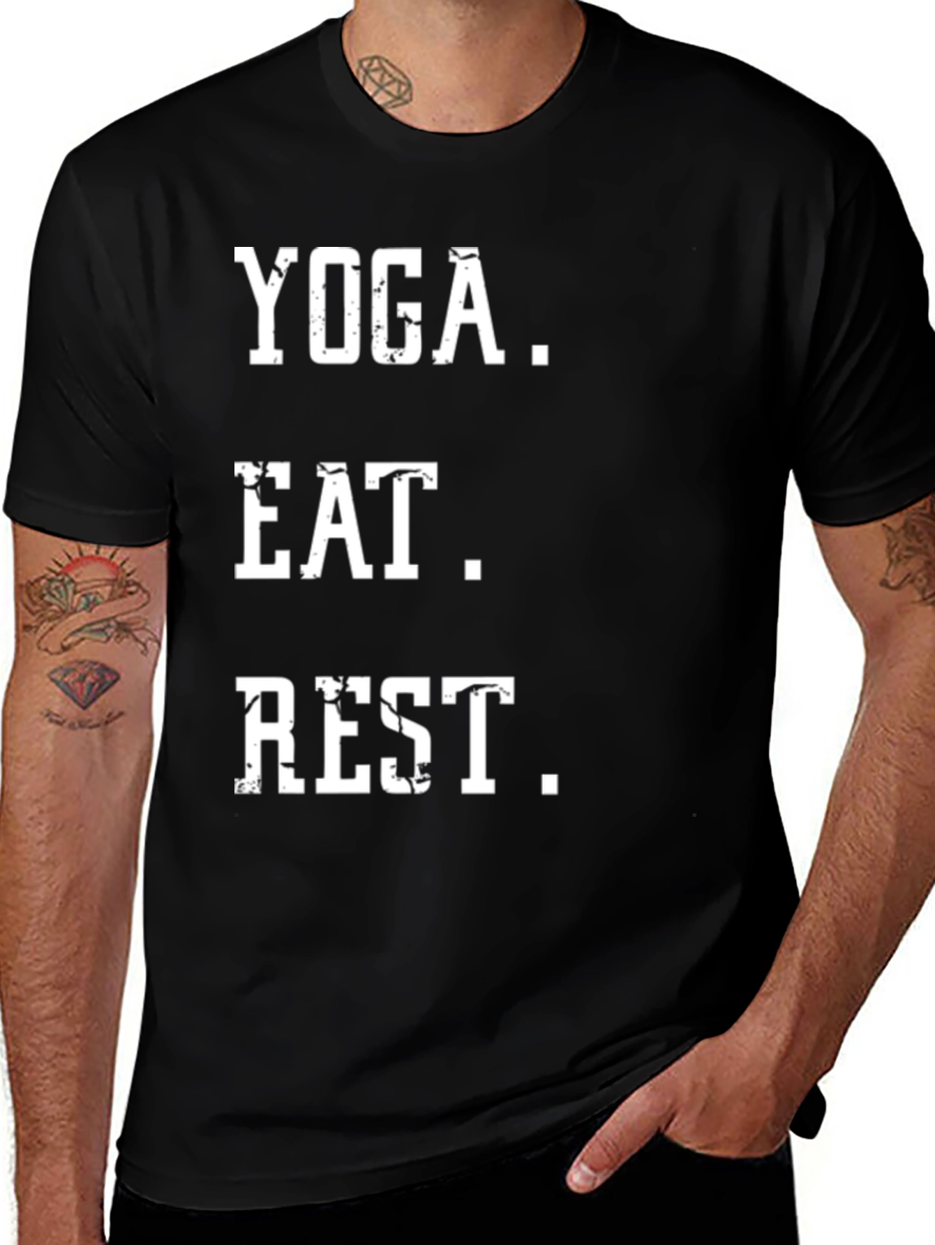 Variant 4 of Yoga Eat Rest Graphic Tee - Relaxed Fit