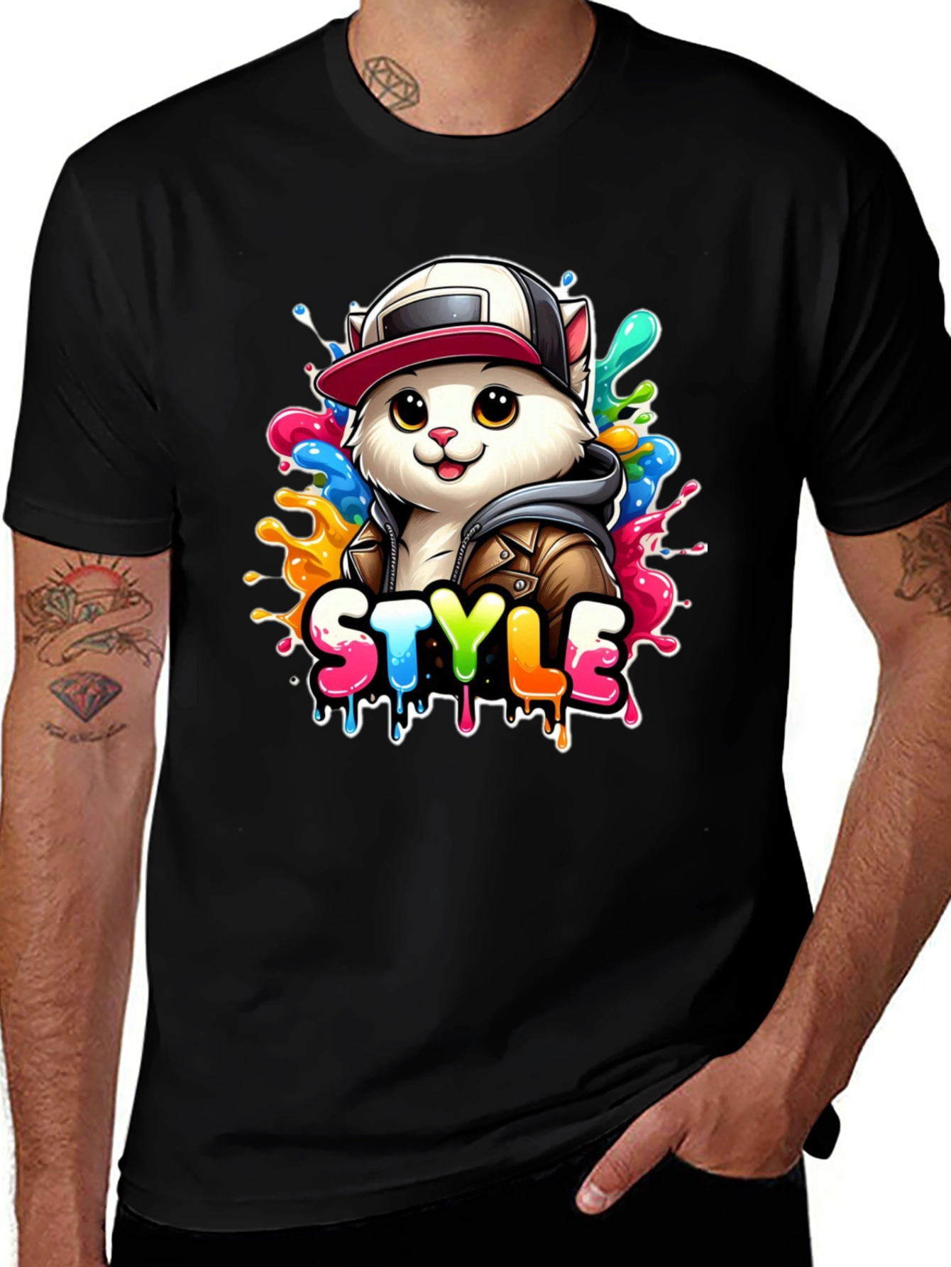 Variant 13 of Cool Cat Style T-Shirt